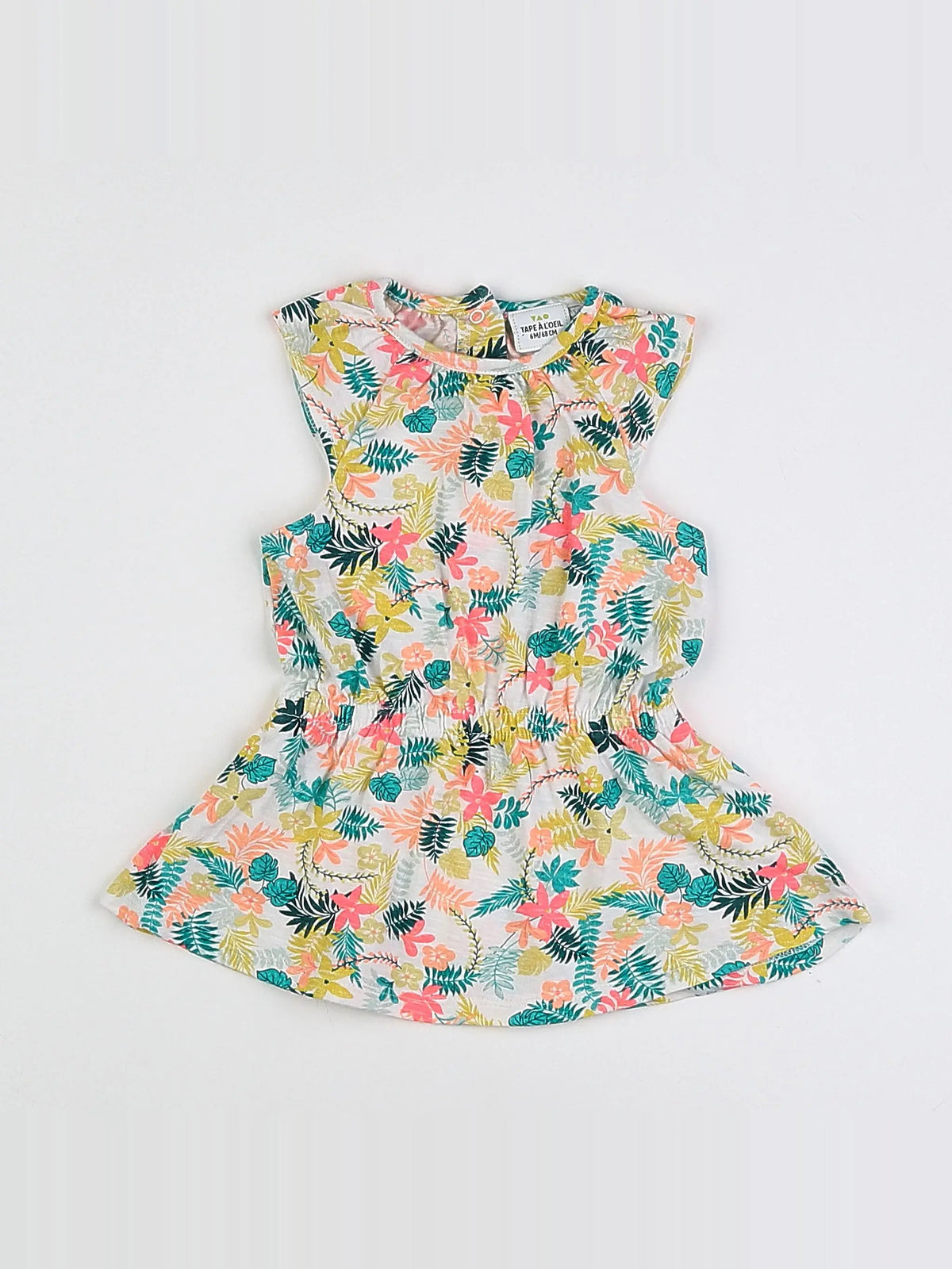 Tape à l'oeil - robe multicolore, jaune - 6 mois