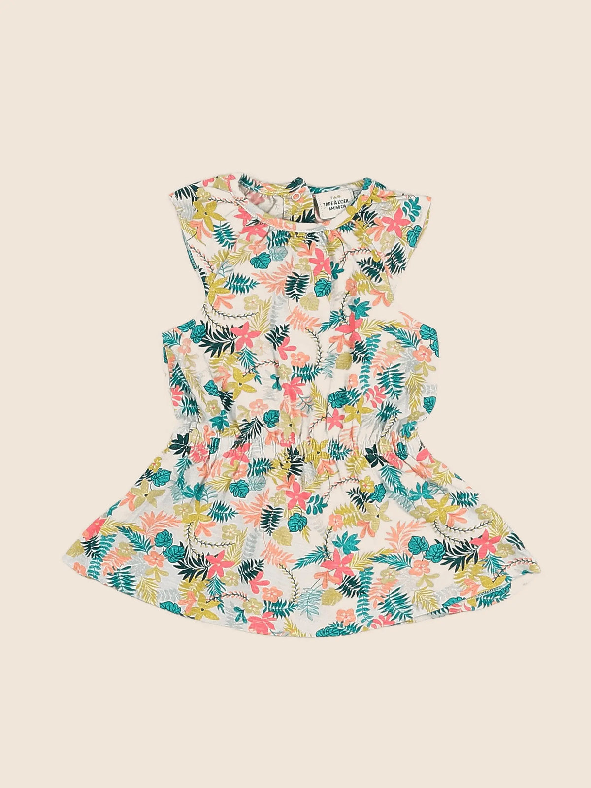 Tape à l'oeil - robe multicolore, jaune - 6 mois
