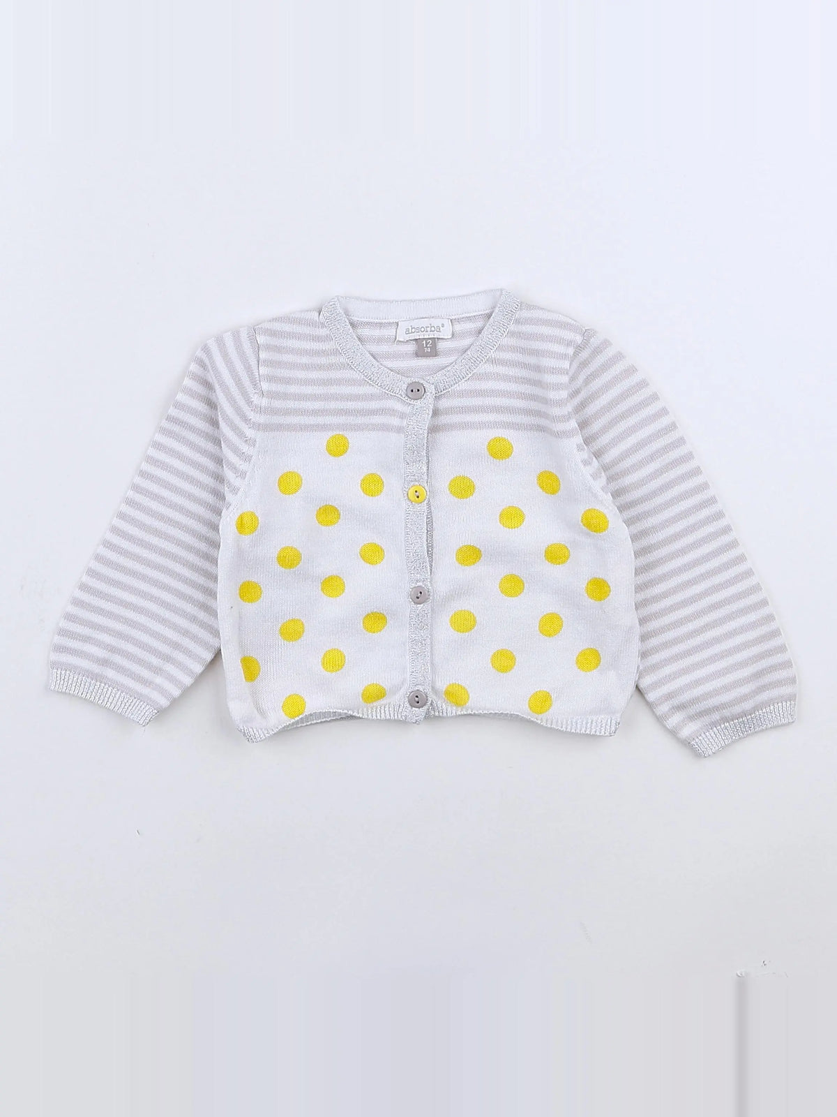 Absorba - gilet gris, jaune - 12 mois