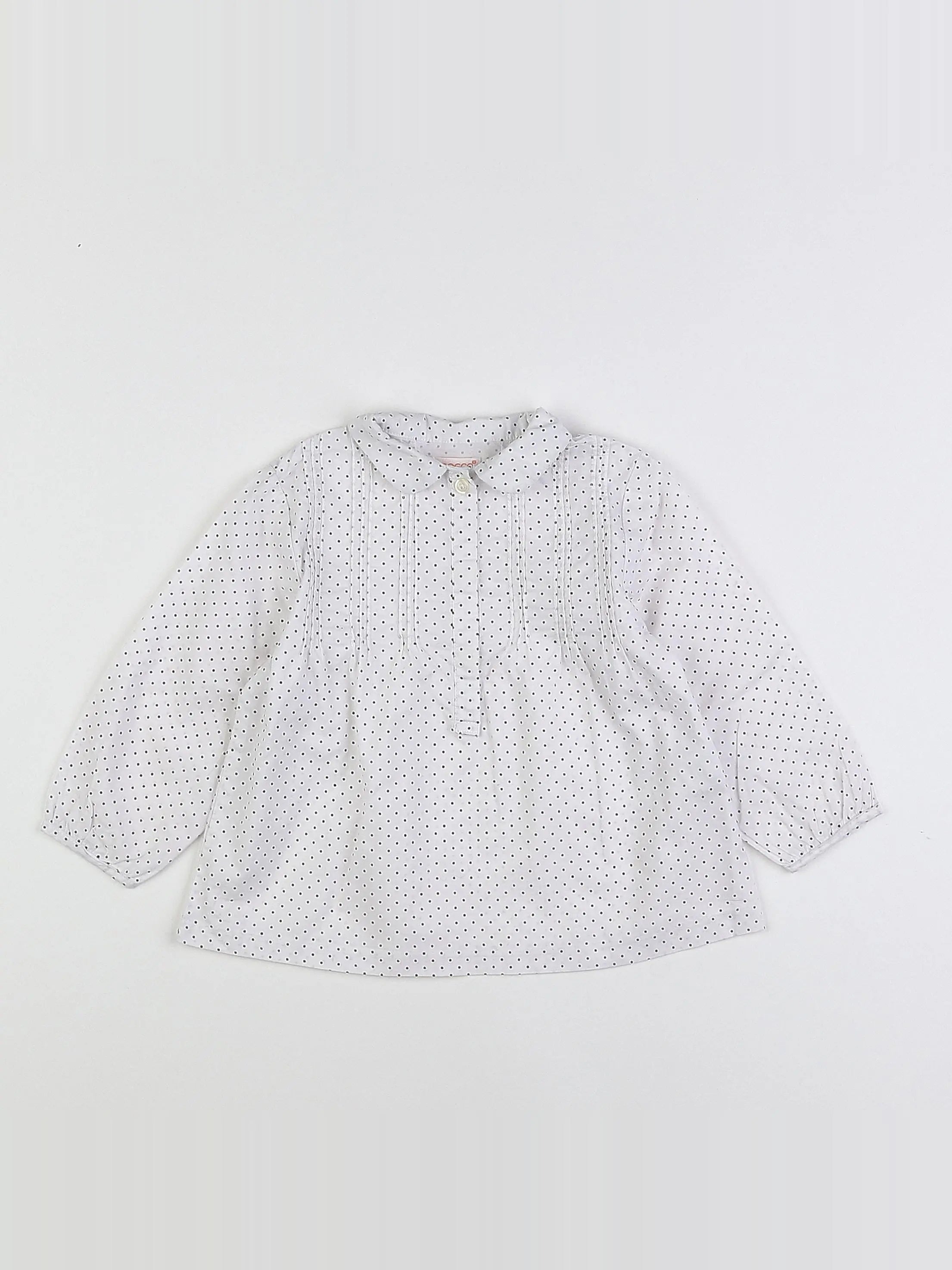 Gocco - blouse blanc, bleu - 18 mois à 2 ans