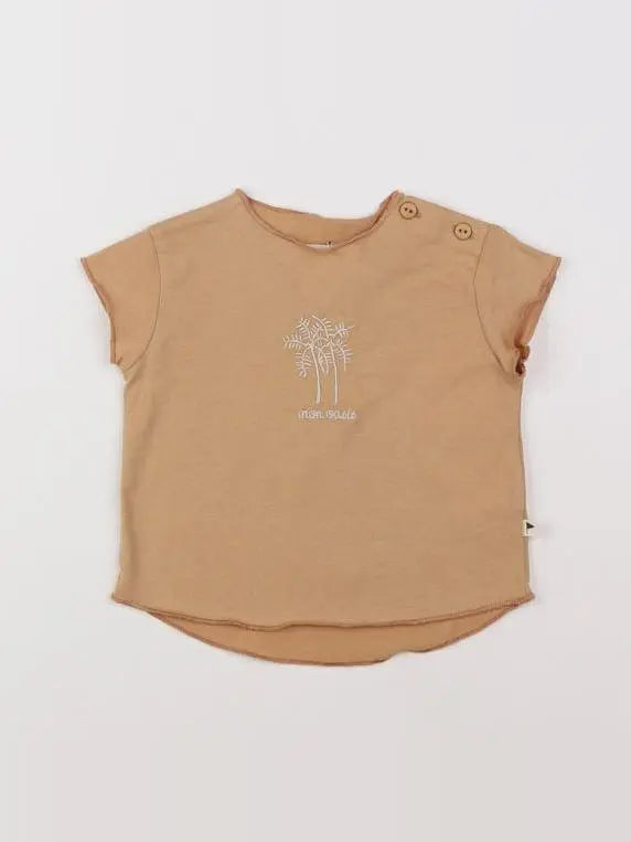 Arsène et les pipelettes - tee-shirt beige (état neuf) - 3 mois
