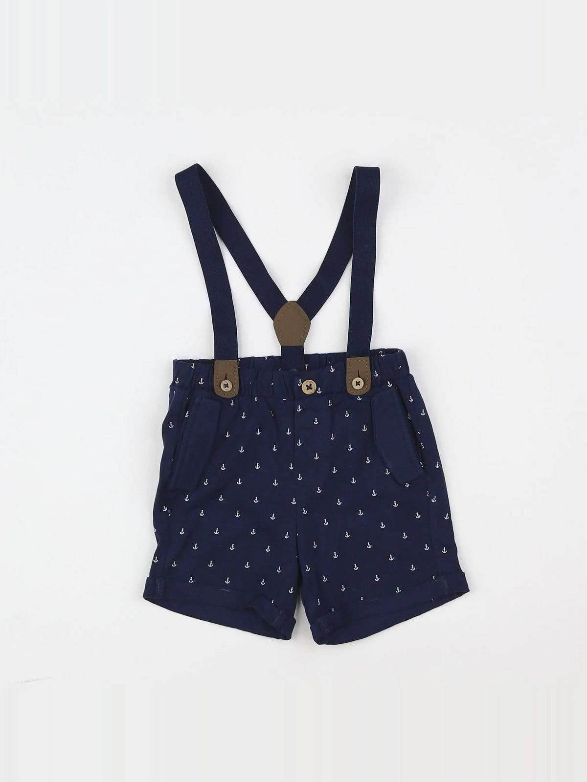 H&M - short bleu - 3/6 mois