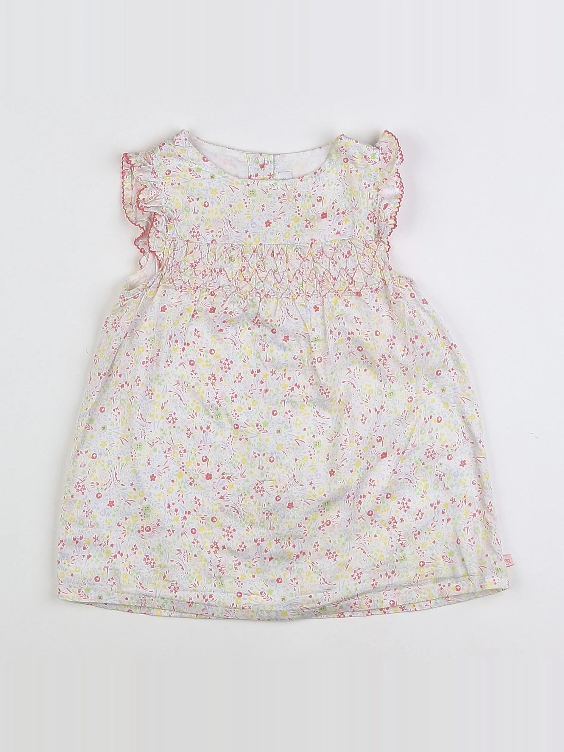 Cadet Rousselle - robe jaune, blanc - 18 mois