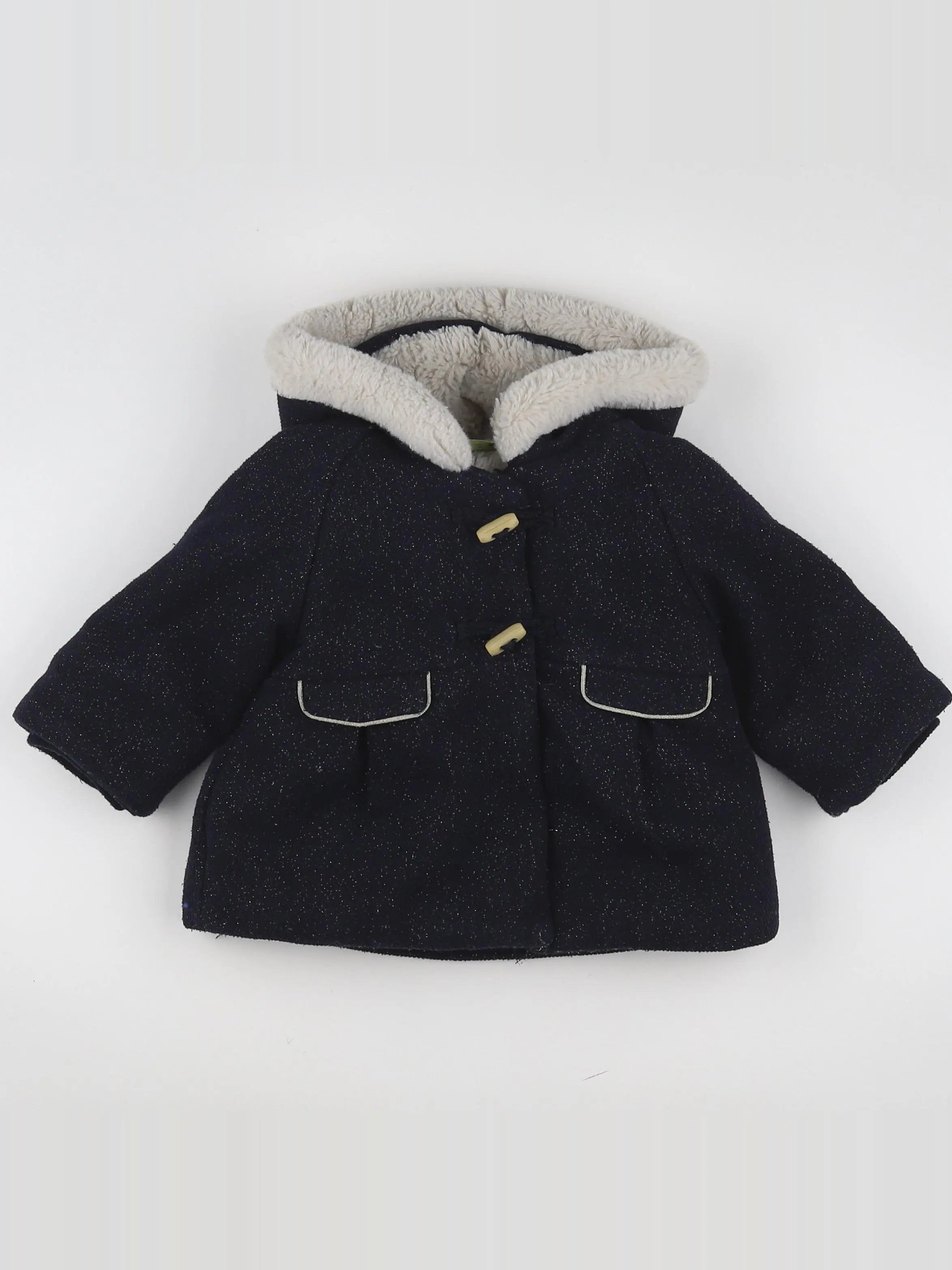 Tape à l'oeil - manteau noir, or - 12 mois