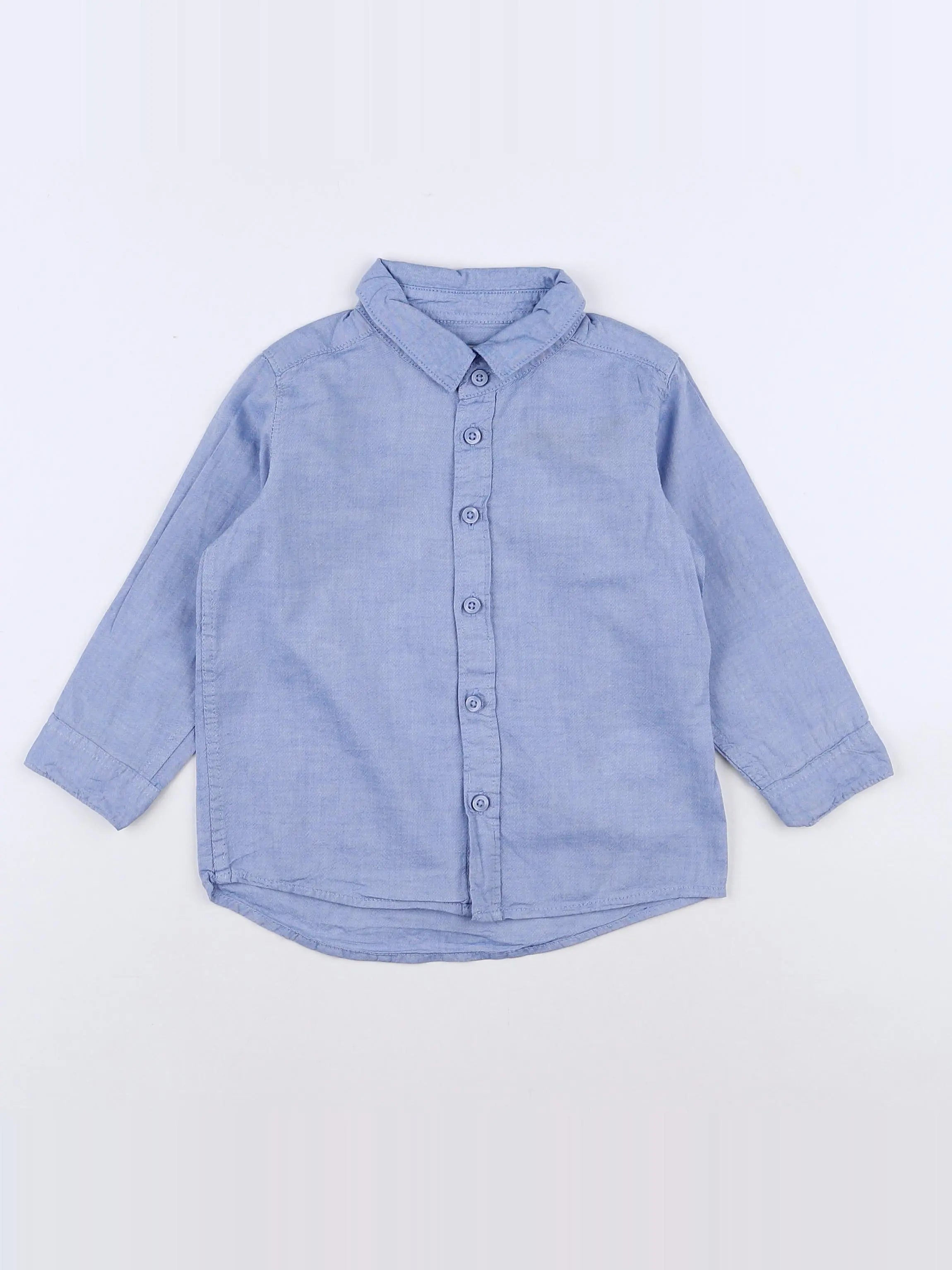 H&M - chemise bleu - 12/18 mois