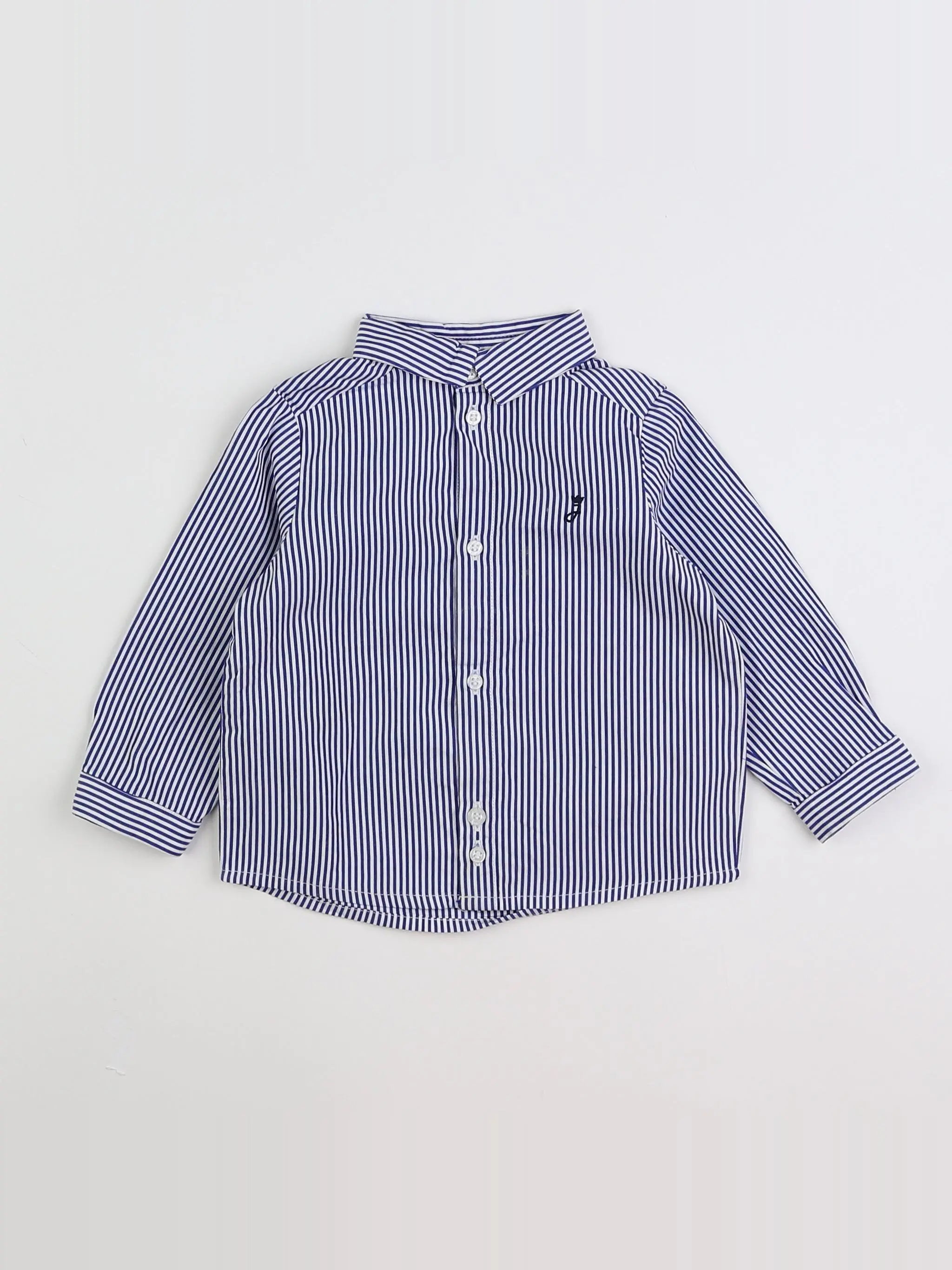 Jacadi - chemise bleu - 12 mois