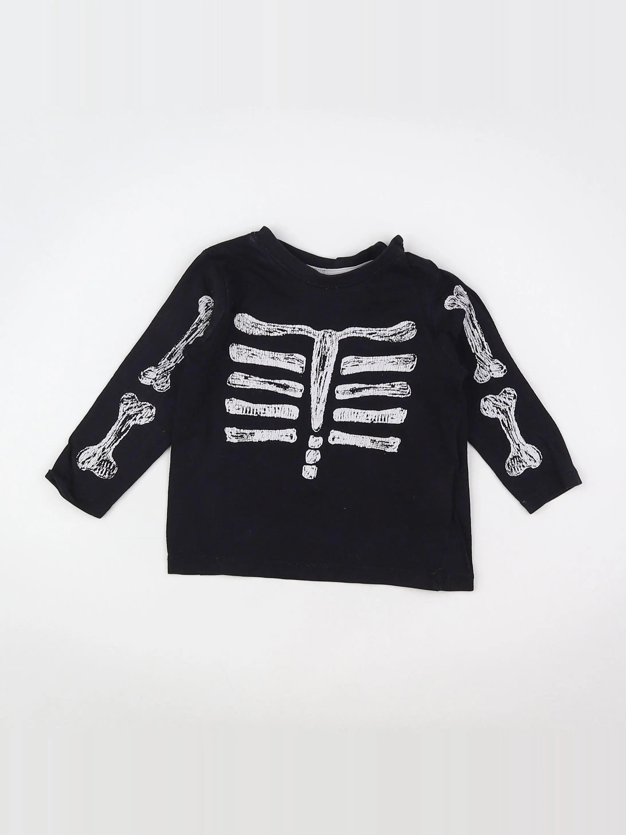 H&M - tee-shirt noir, blanc - 3/6 mois