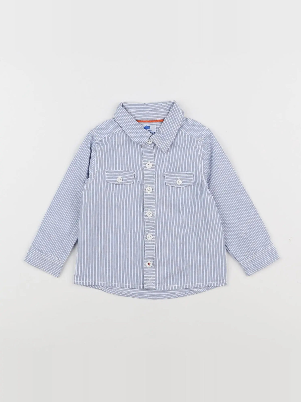 Tape à l'oeil - chemise bleu, blanc - 18 mois