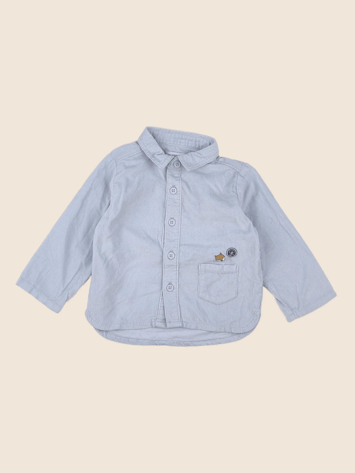 Vertbaudet - chemise bleu - 12 mois