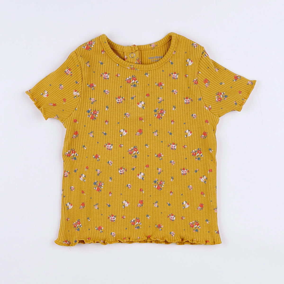 Vertbaudet - tee-shirt coton jaune - 12 mois