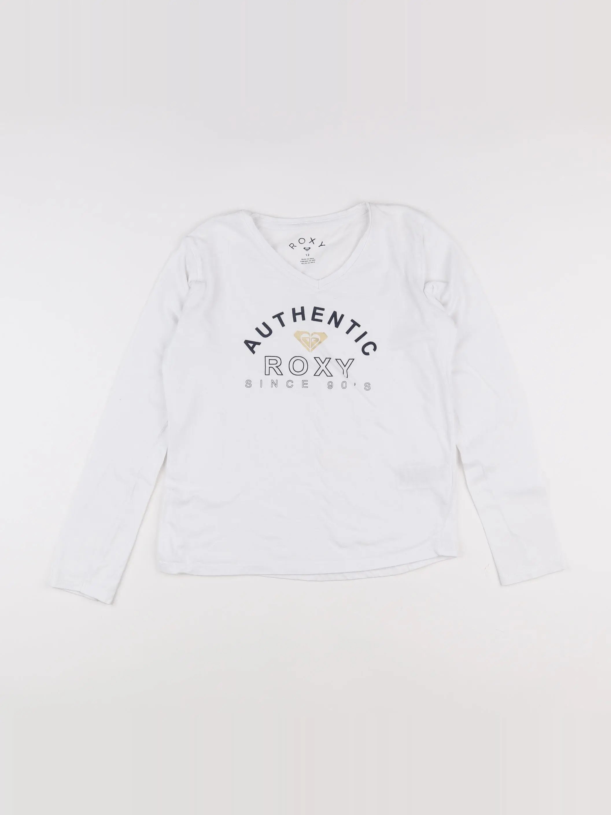 Roxy - tee-shirt blanc, noir - 12 ans