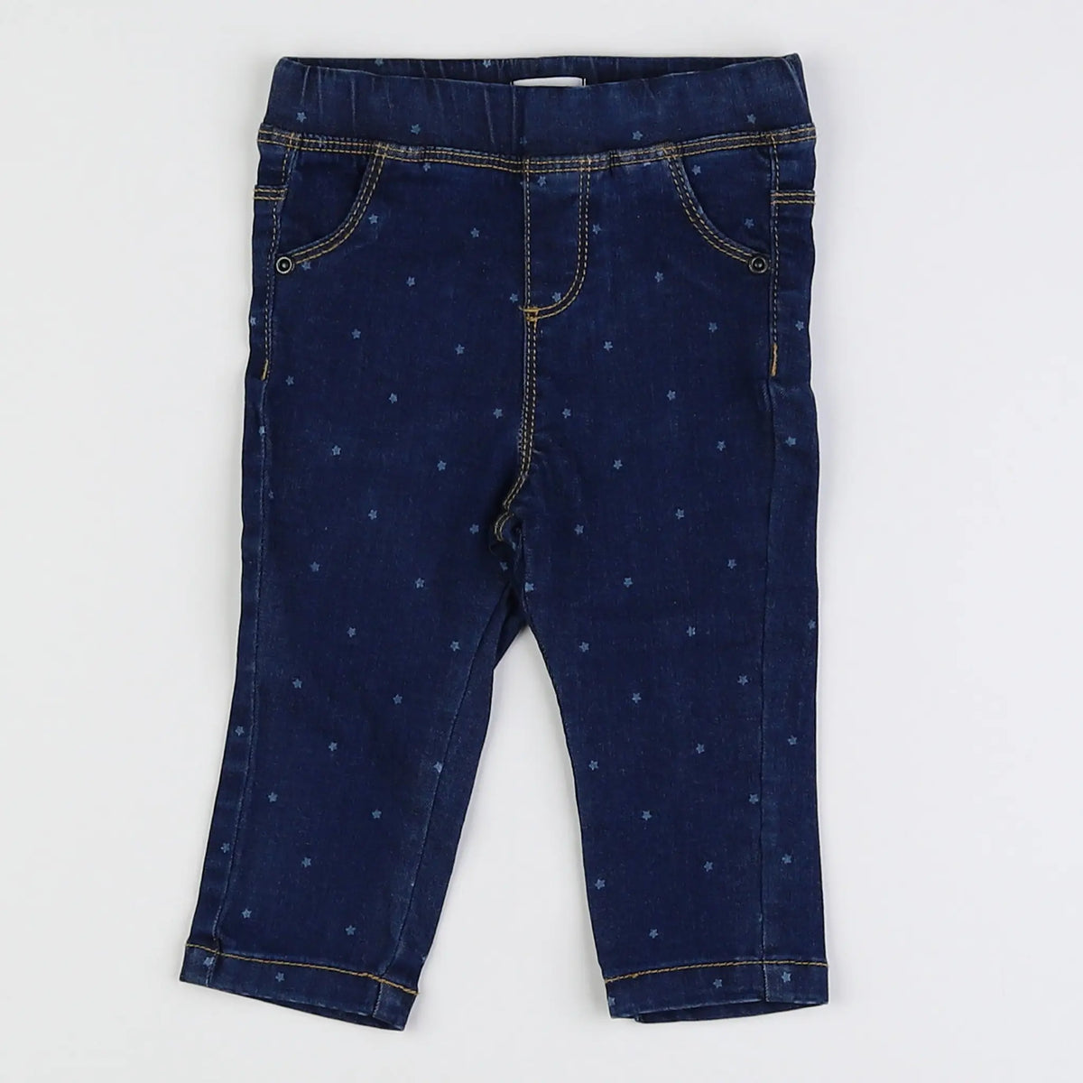 Vertbaudet - jegging bleu - 9 mois
