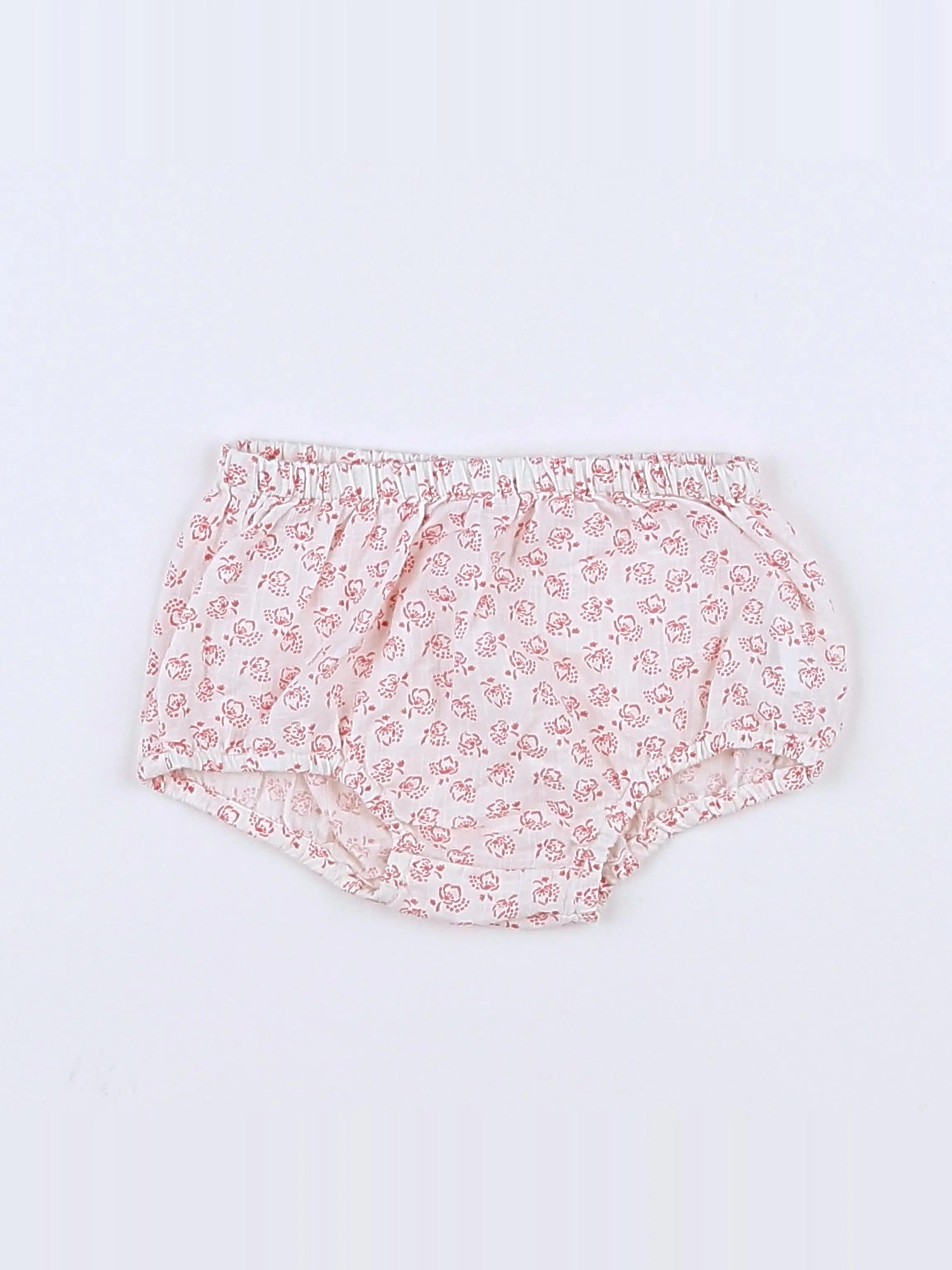 Boutchou - bloomer blanc, rose - 3 mois