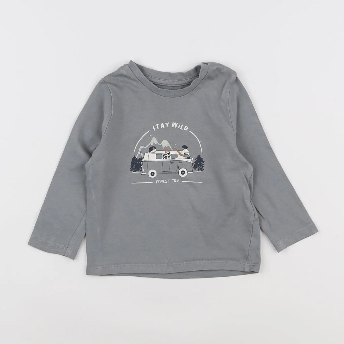 Vertbaudet - tee-shirt gris - 12 mois