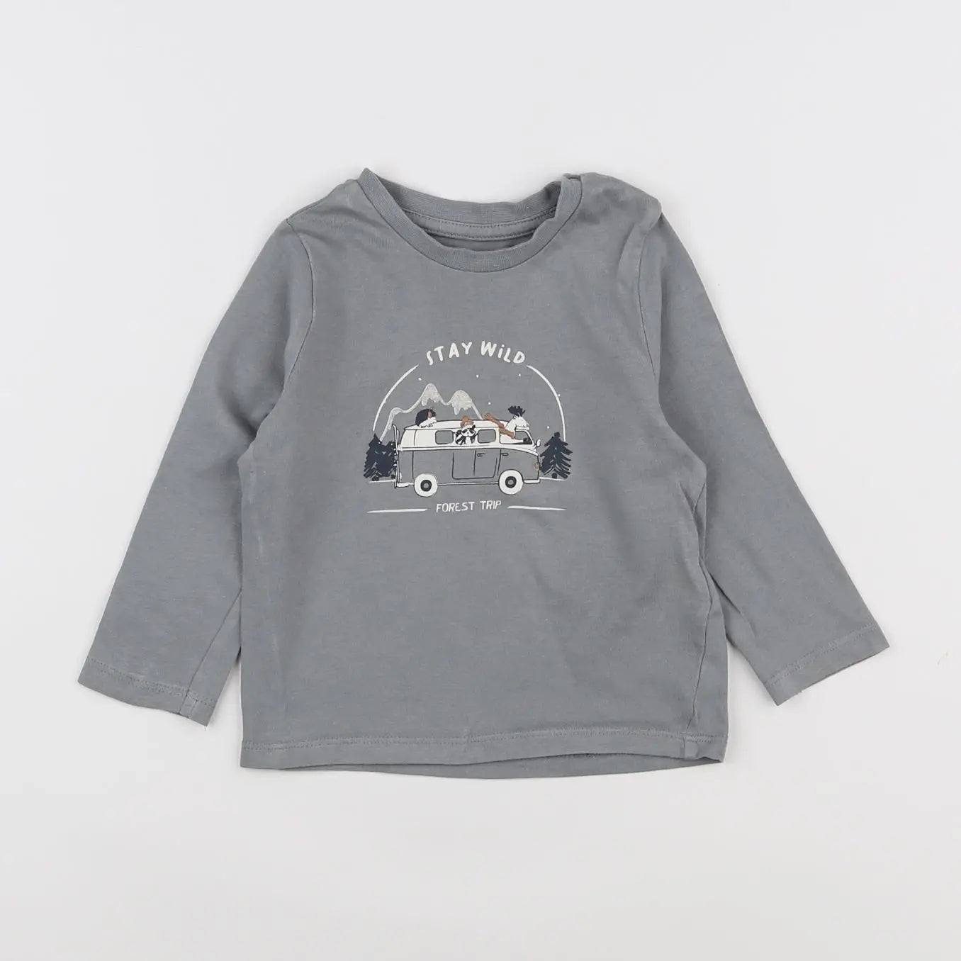 Vertbaudet - tee-shirt gris - 12 mois