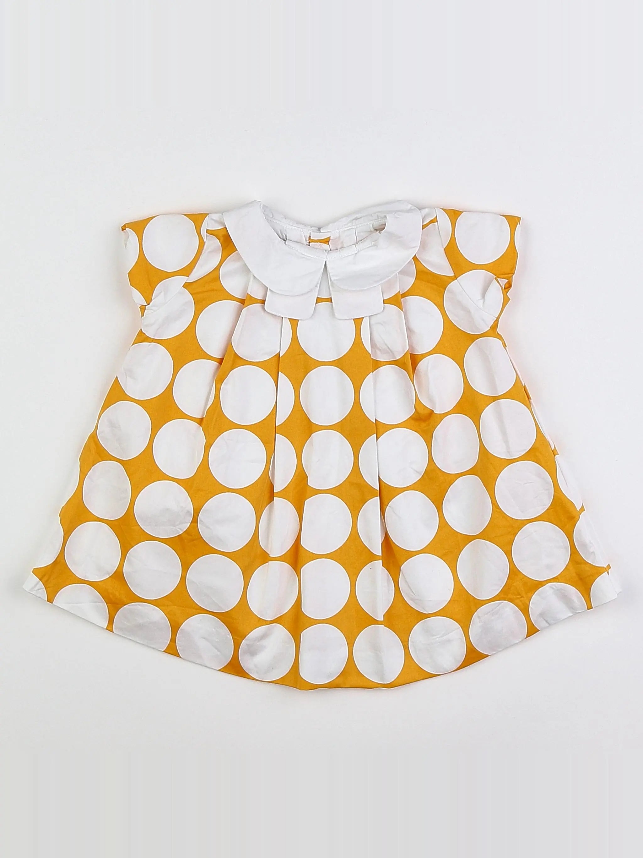 Jacadi - robe blanc, jaune - 6 mois