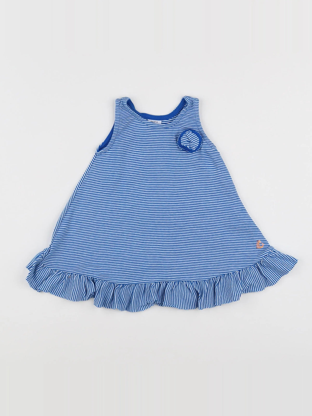 Petit Bateau - robe bleu - 6 mois