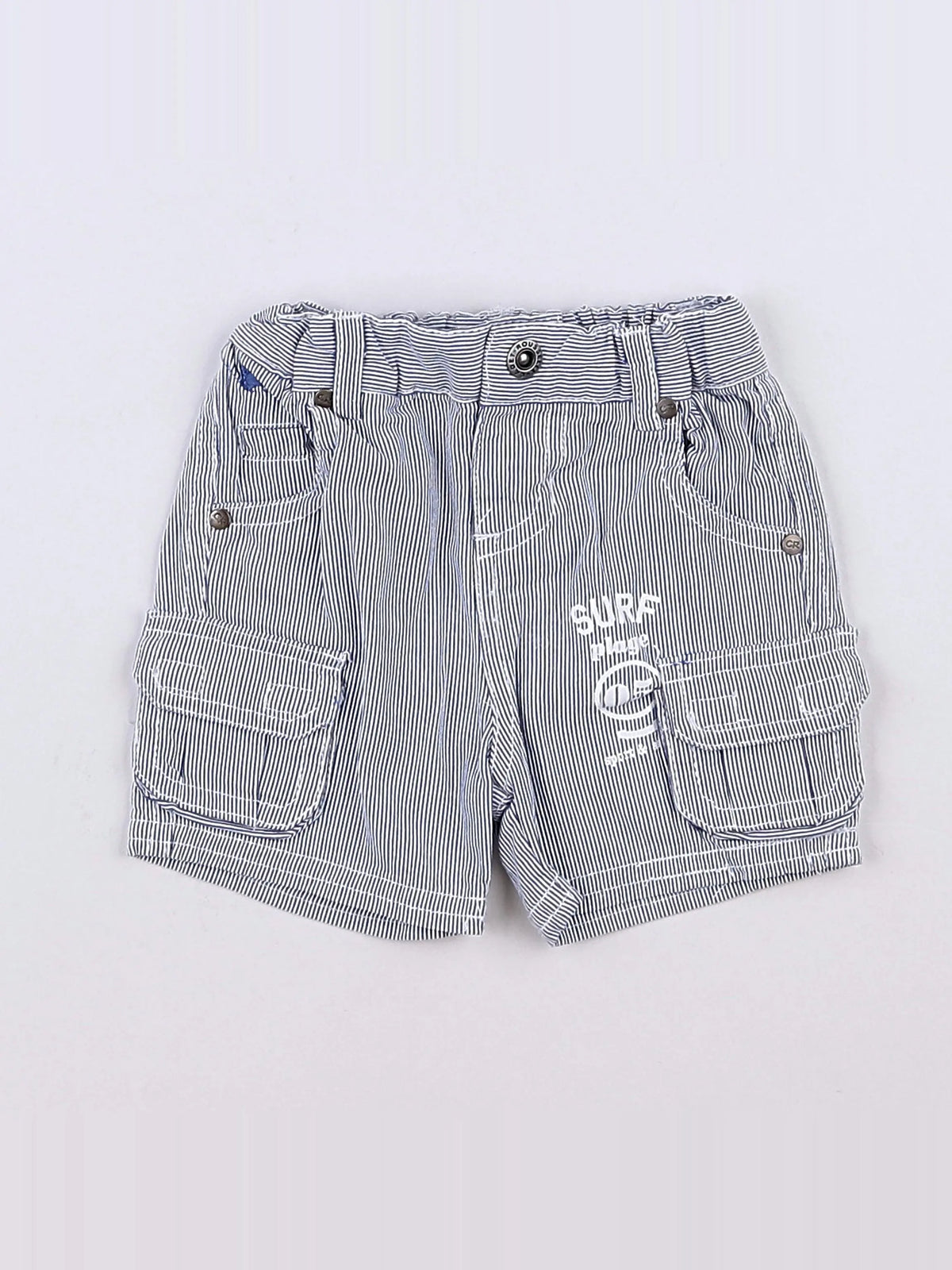 Cadet Rousselle - short blanc, bleu - 3 mois