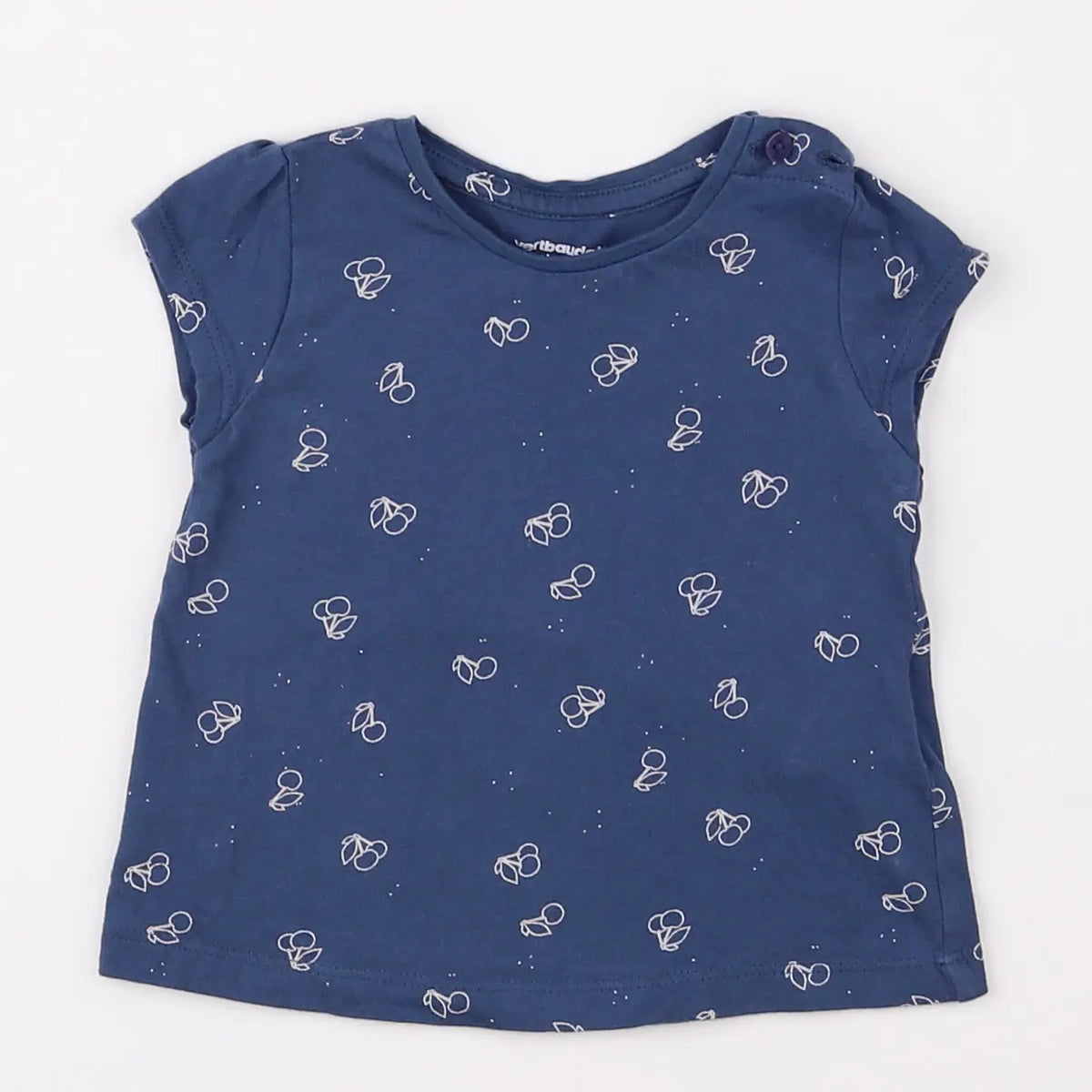 Vertbaudet - tee-shirt bleu - 3 mois