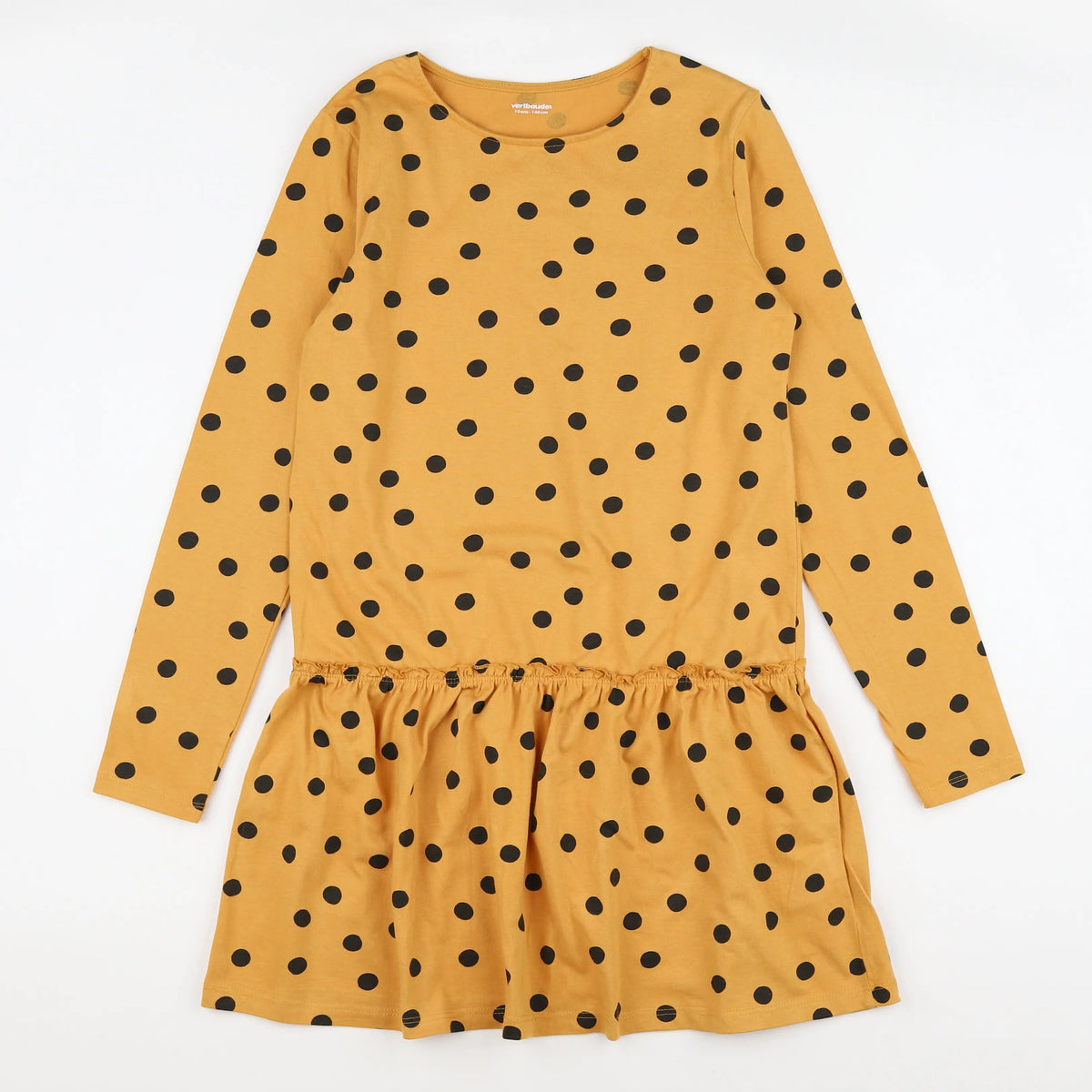 Vertbaudet - robe jaune, noir - 10 ans