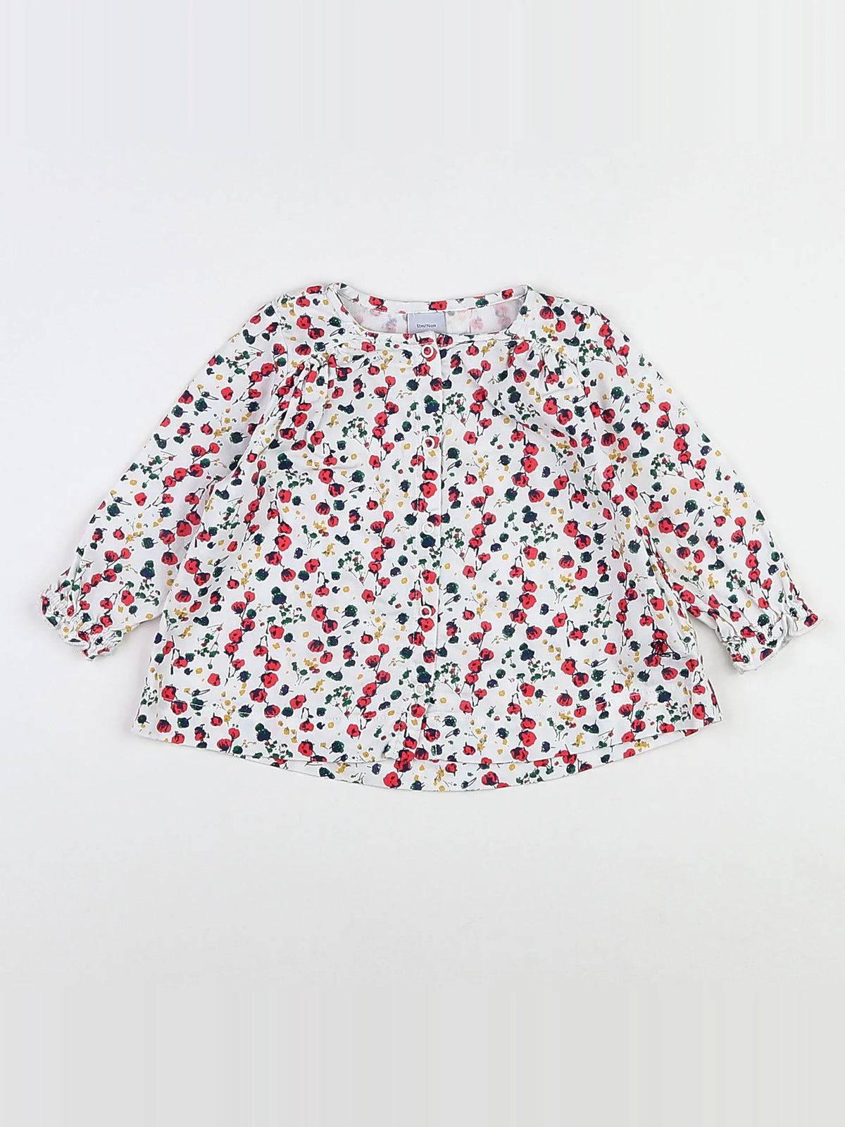 Petit Bateau - blouse multicolore - 12 mois