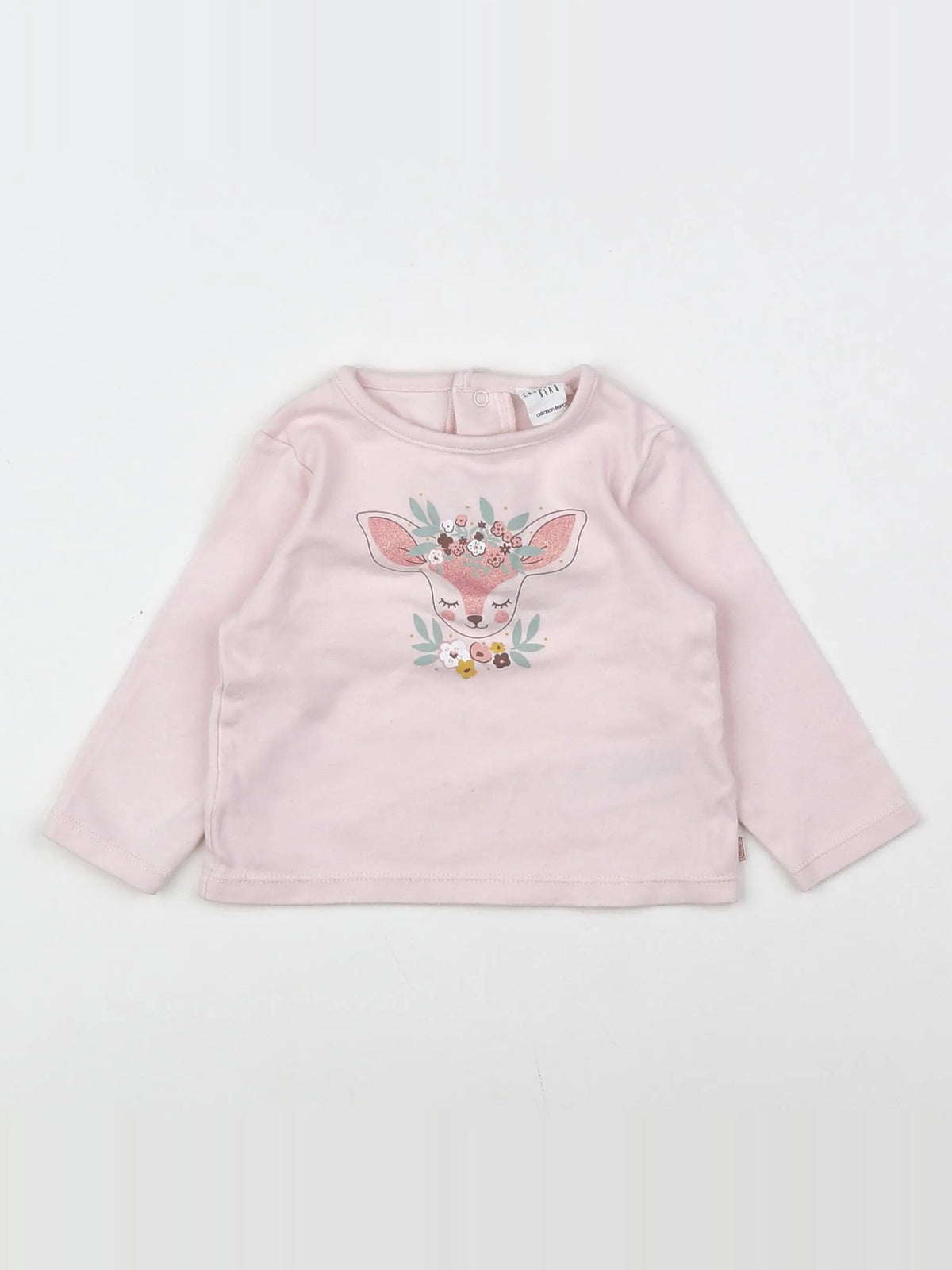 Carrément Beau - tee-shirt rose - 12 mois