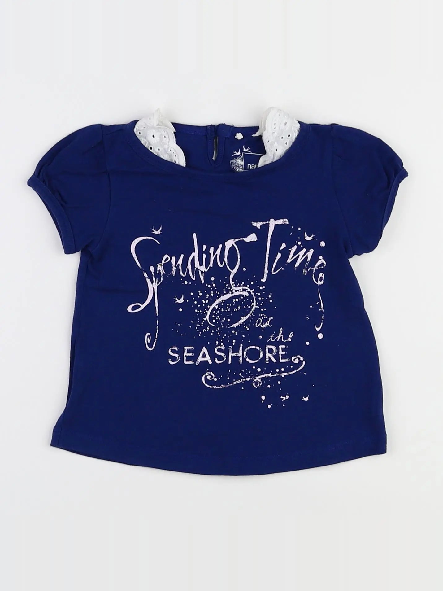Name it - tee-shirt bleu, argent - 9/12 mois