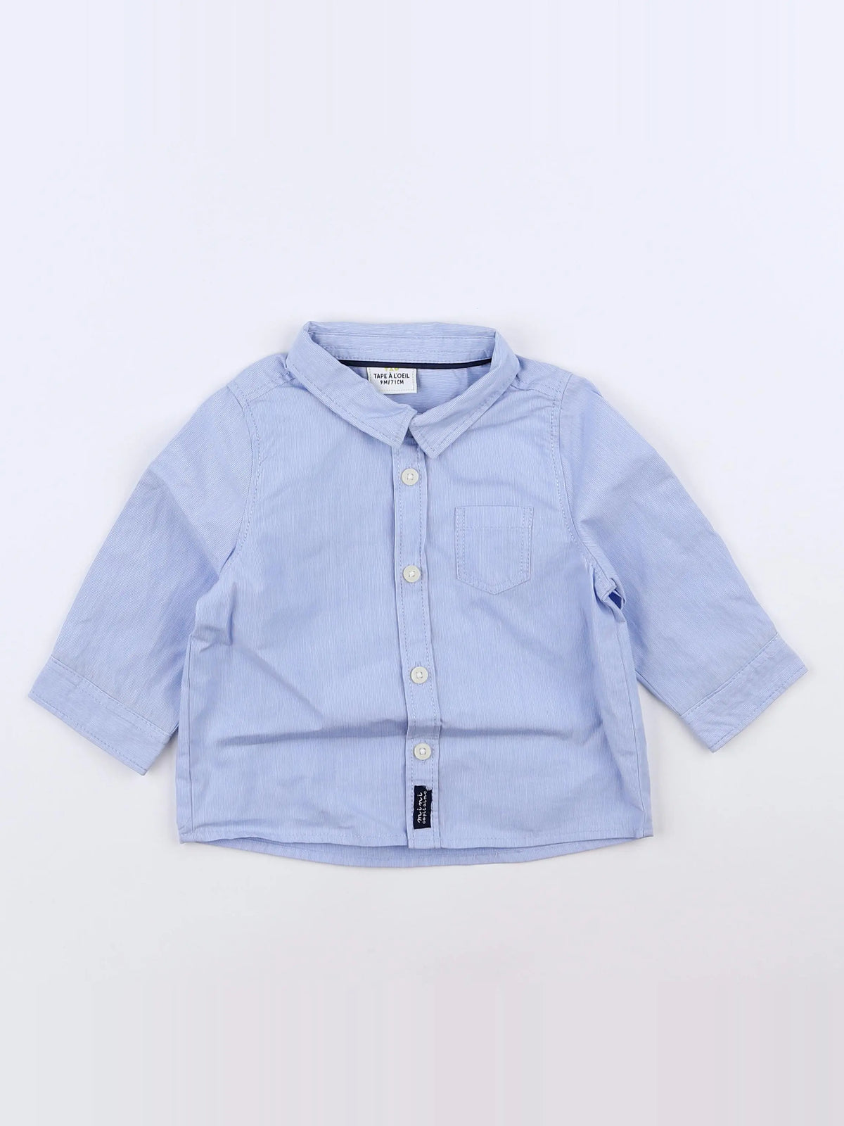 Tape à l'oeil - chemise bleu - 9 mois