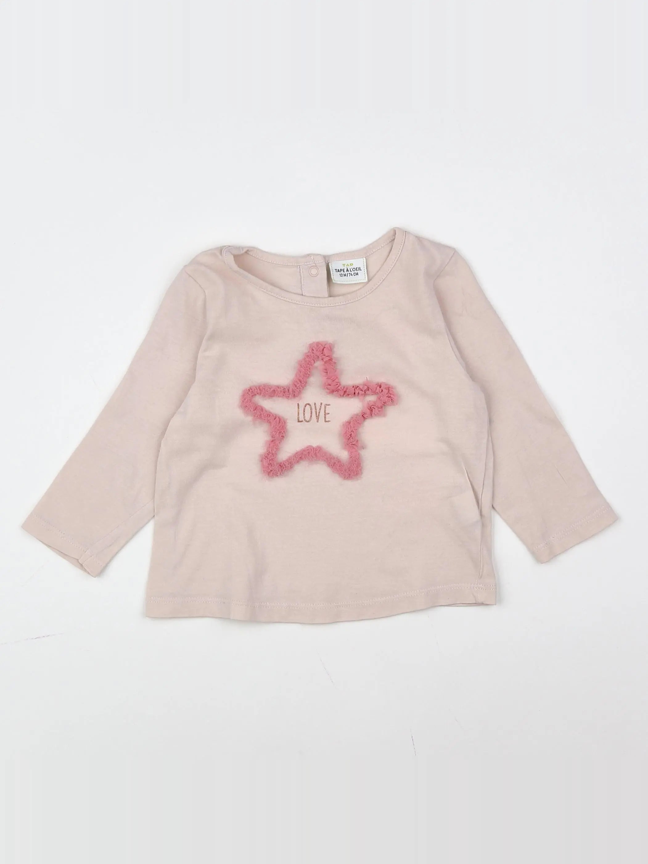 Tape à l'oeil - tee-shirt rose - 12 mois