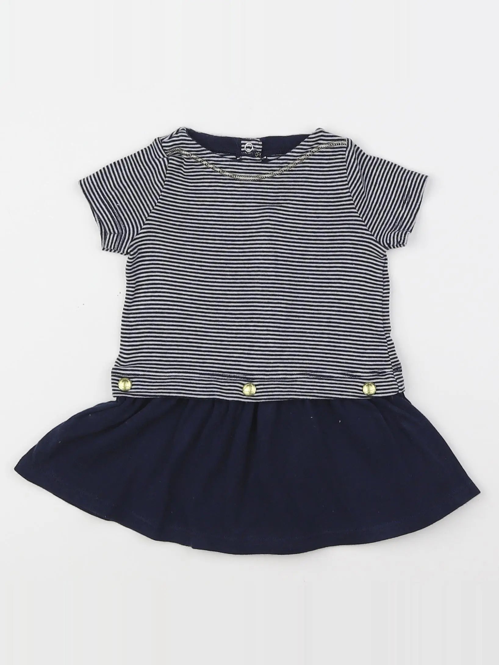 Petit Bateau - robe bleu - 3 mois