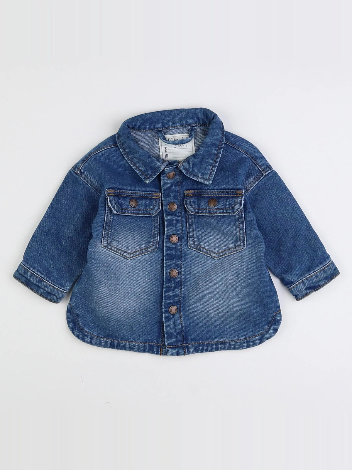 Vertbaudet - chemise bleu - 6 mois