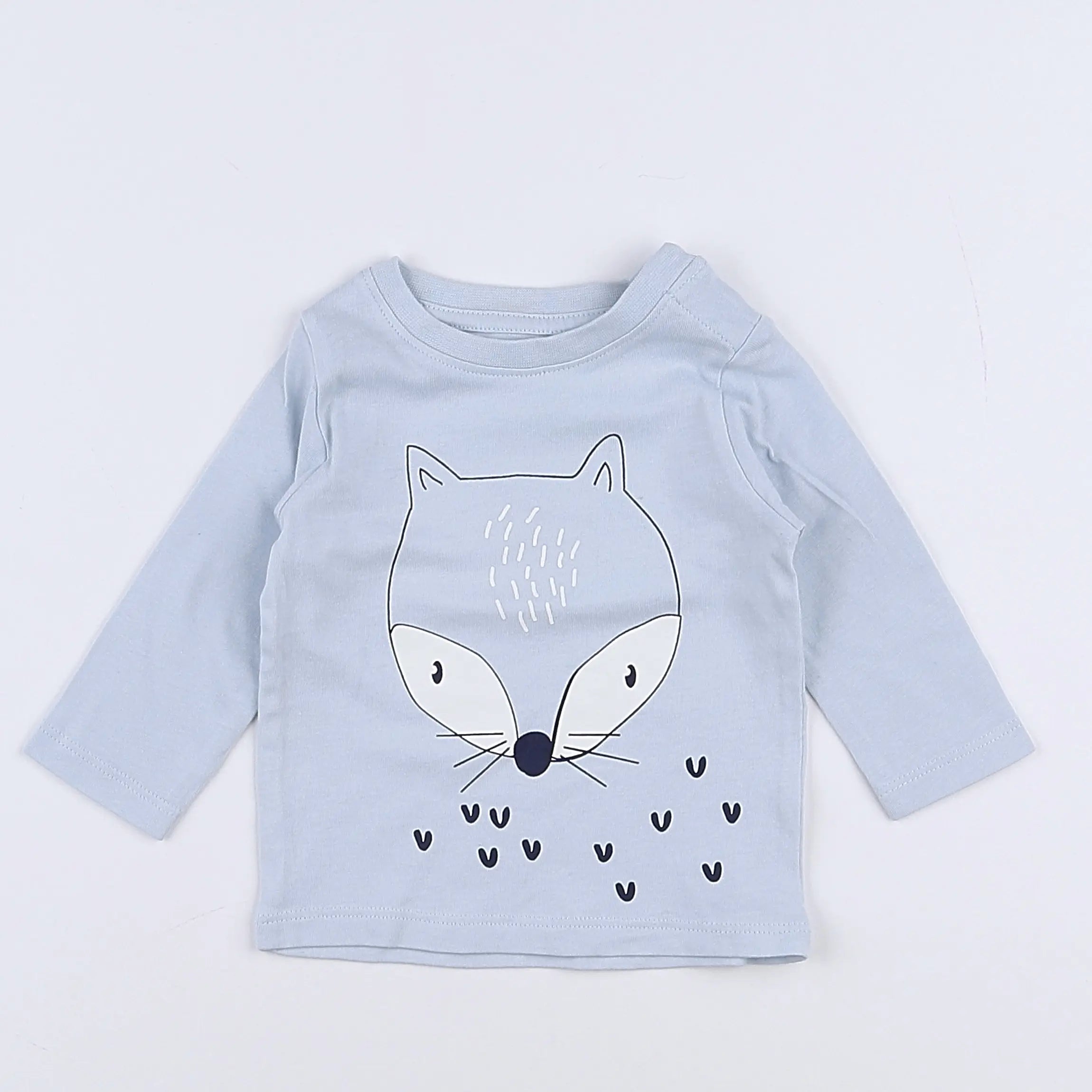 Vertbaudet - tee-shirt bleu - 3 mois
