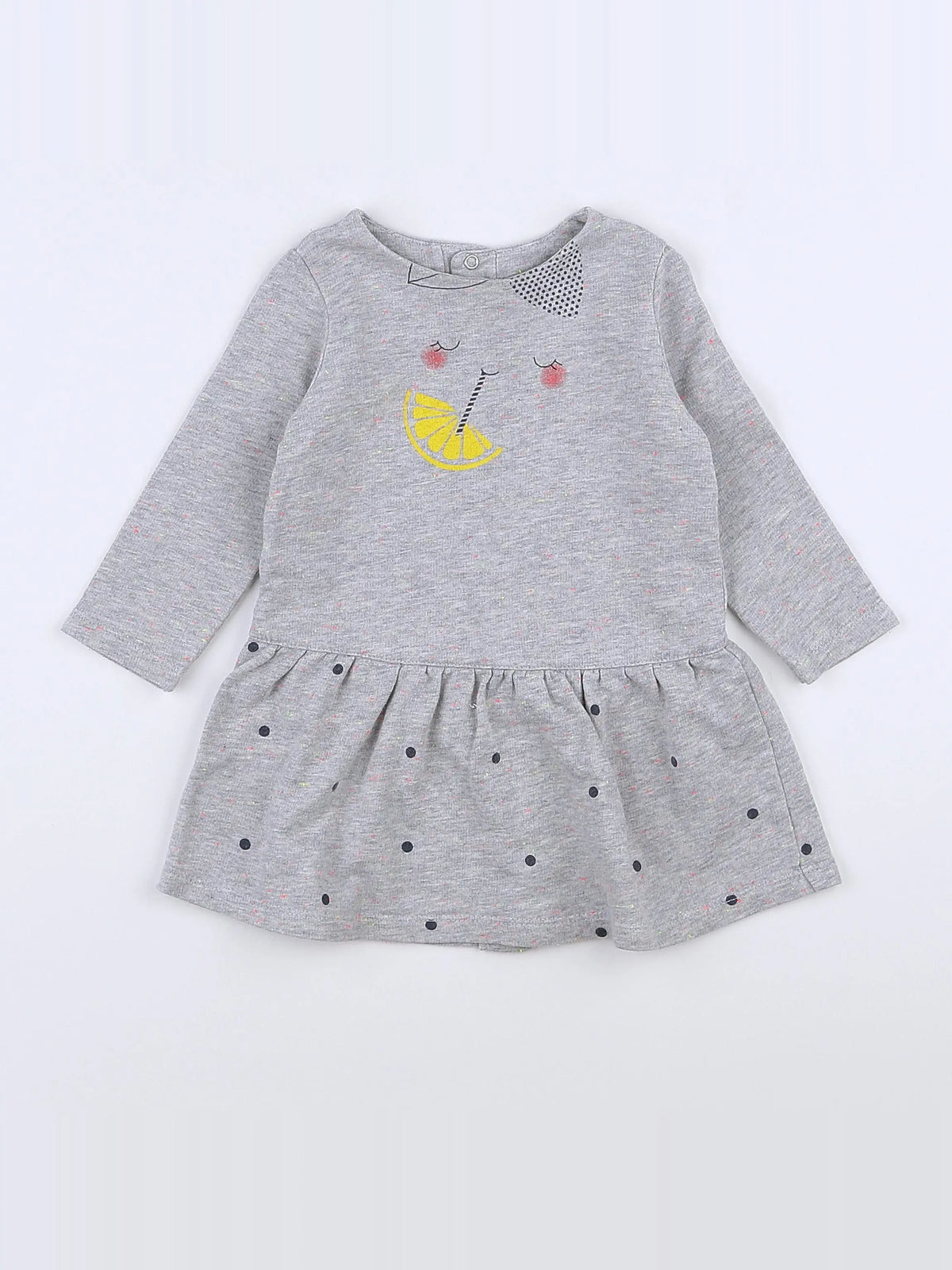 Catimini - robe gris, multicolore - 12 mois