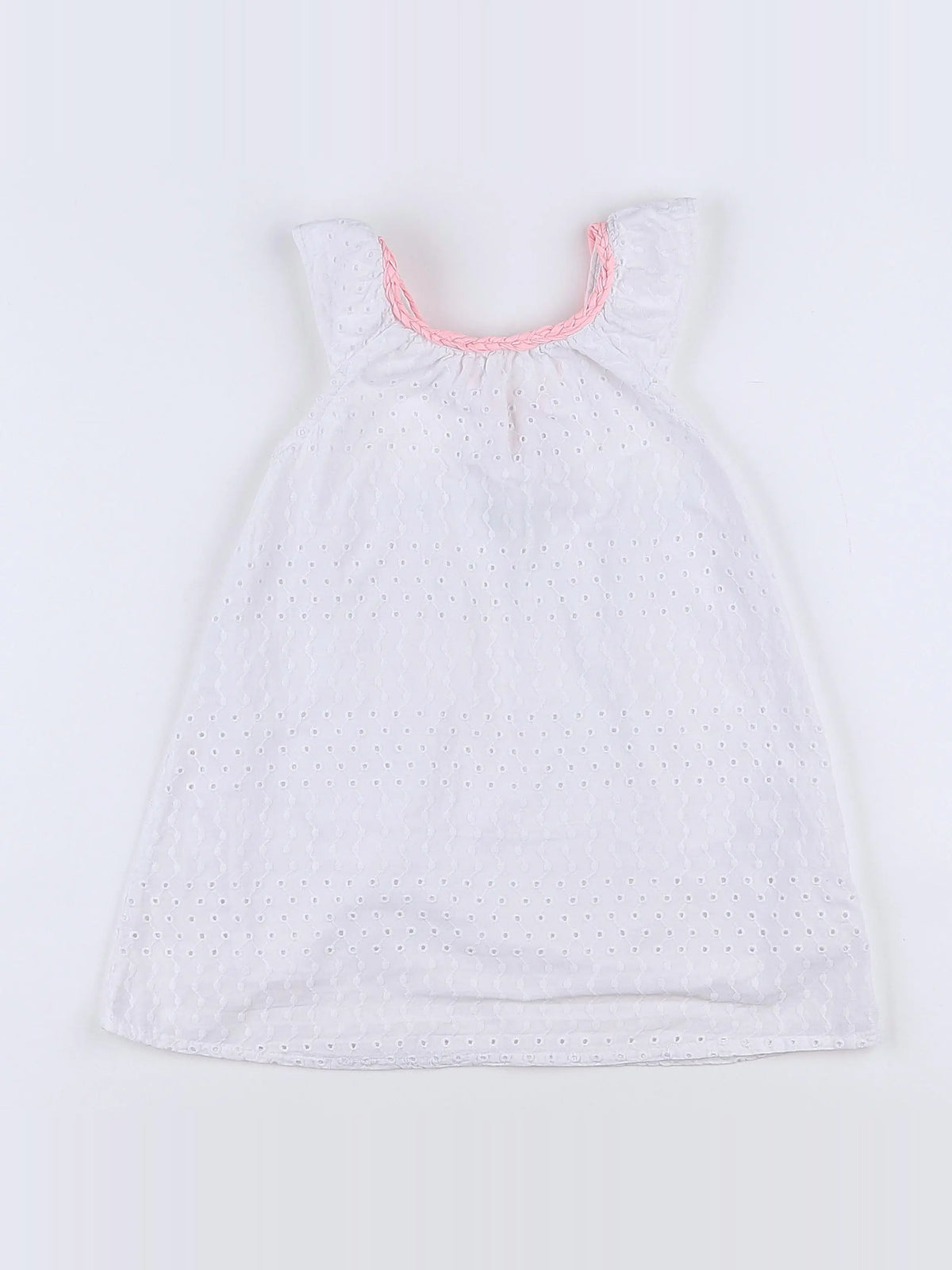 Tape à l'oeil - robe blanc, rose - 18 mois