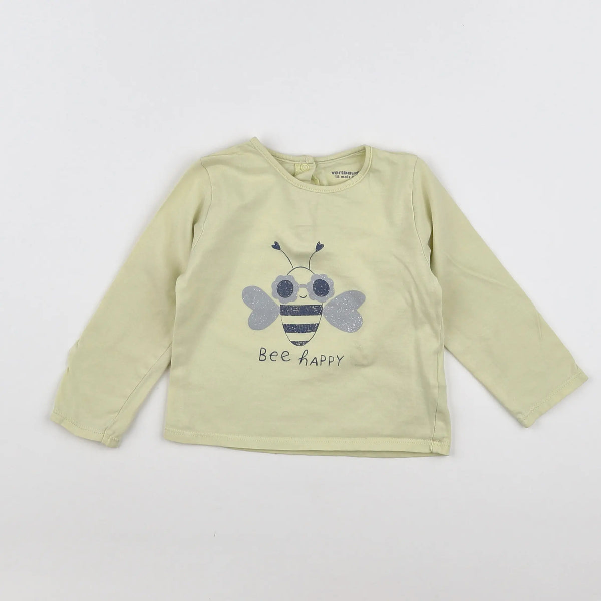 Vertbaudet - tee-shirt jaune, vert - 18 mois