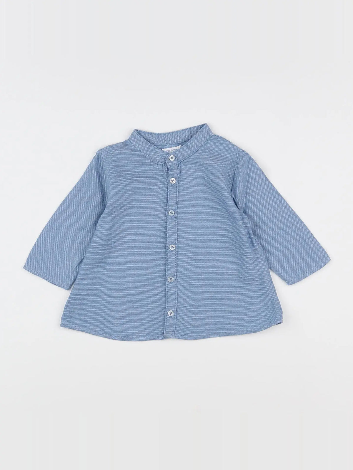 Boutchou - chemise bleu - 9 mois