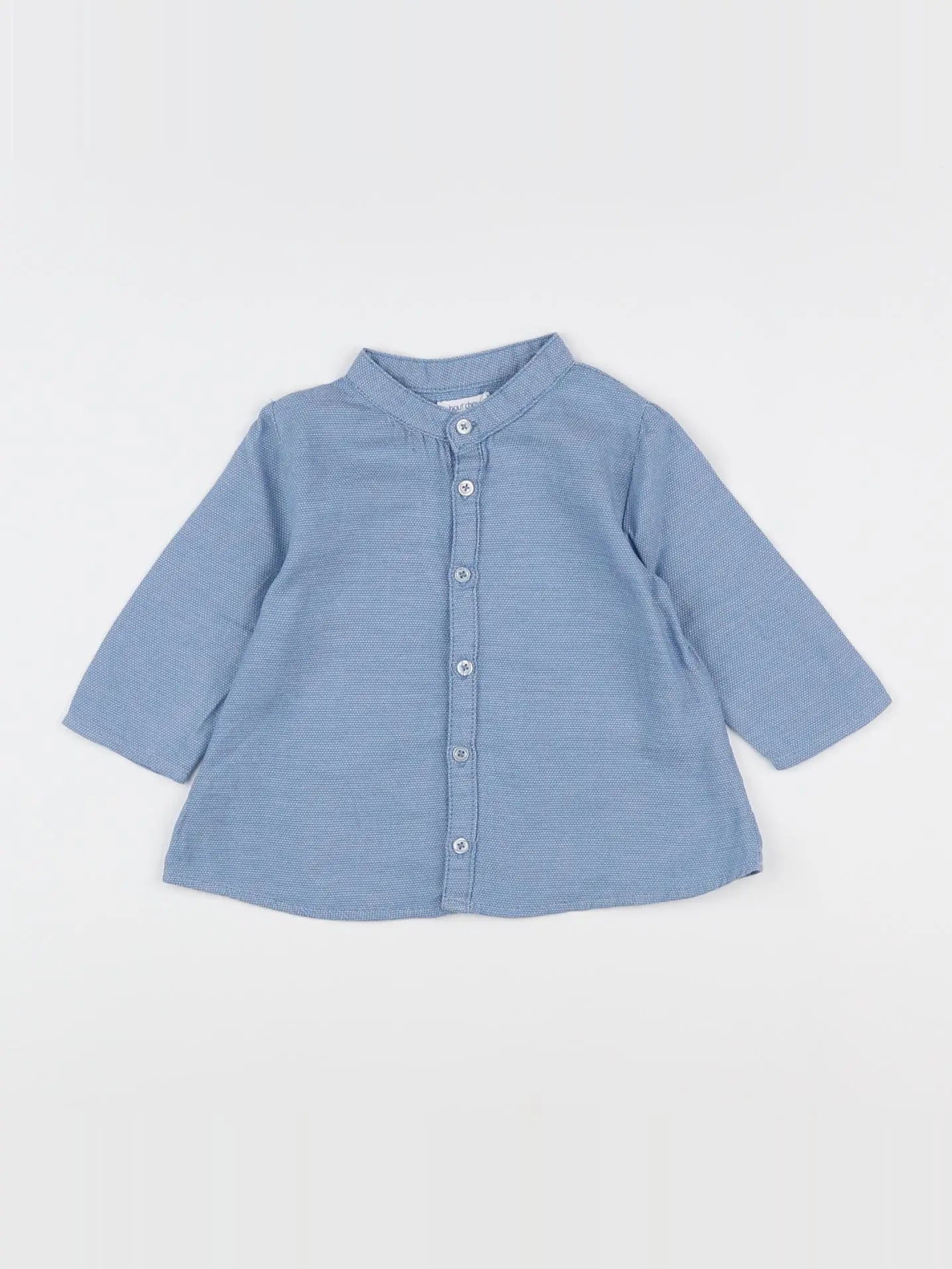 Boutchou - chemise bleu - 9 mois