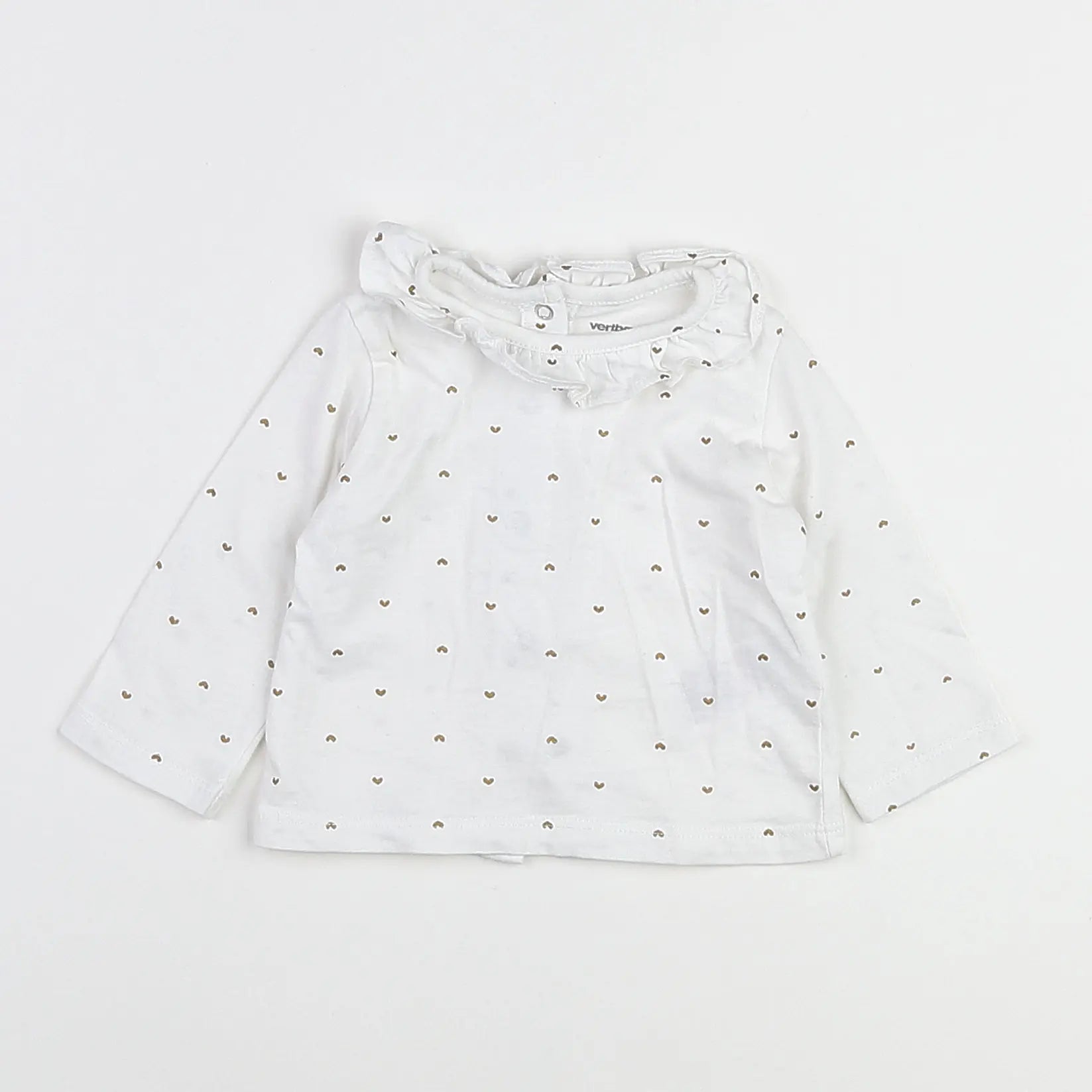 Vertbaudet - tee-shirt blanc - 3 mois
