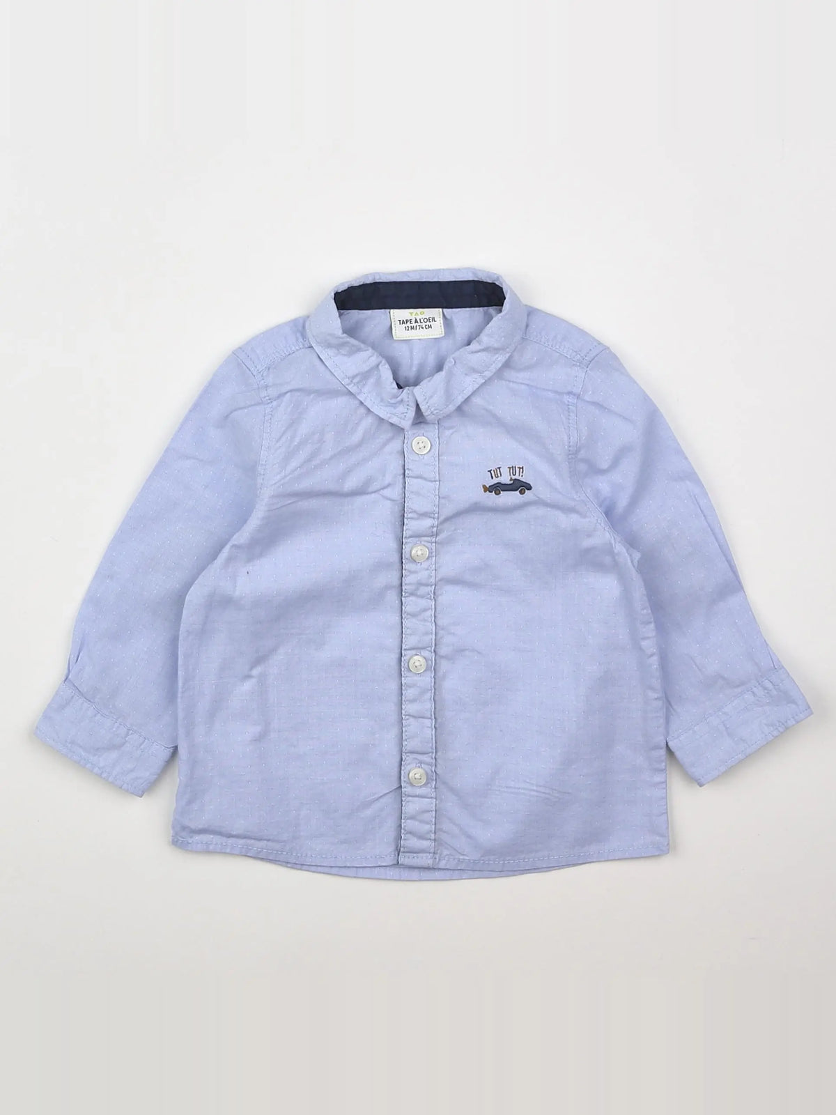 Tape à l'oeil - chemise bleu - 12 mois