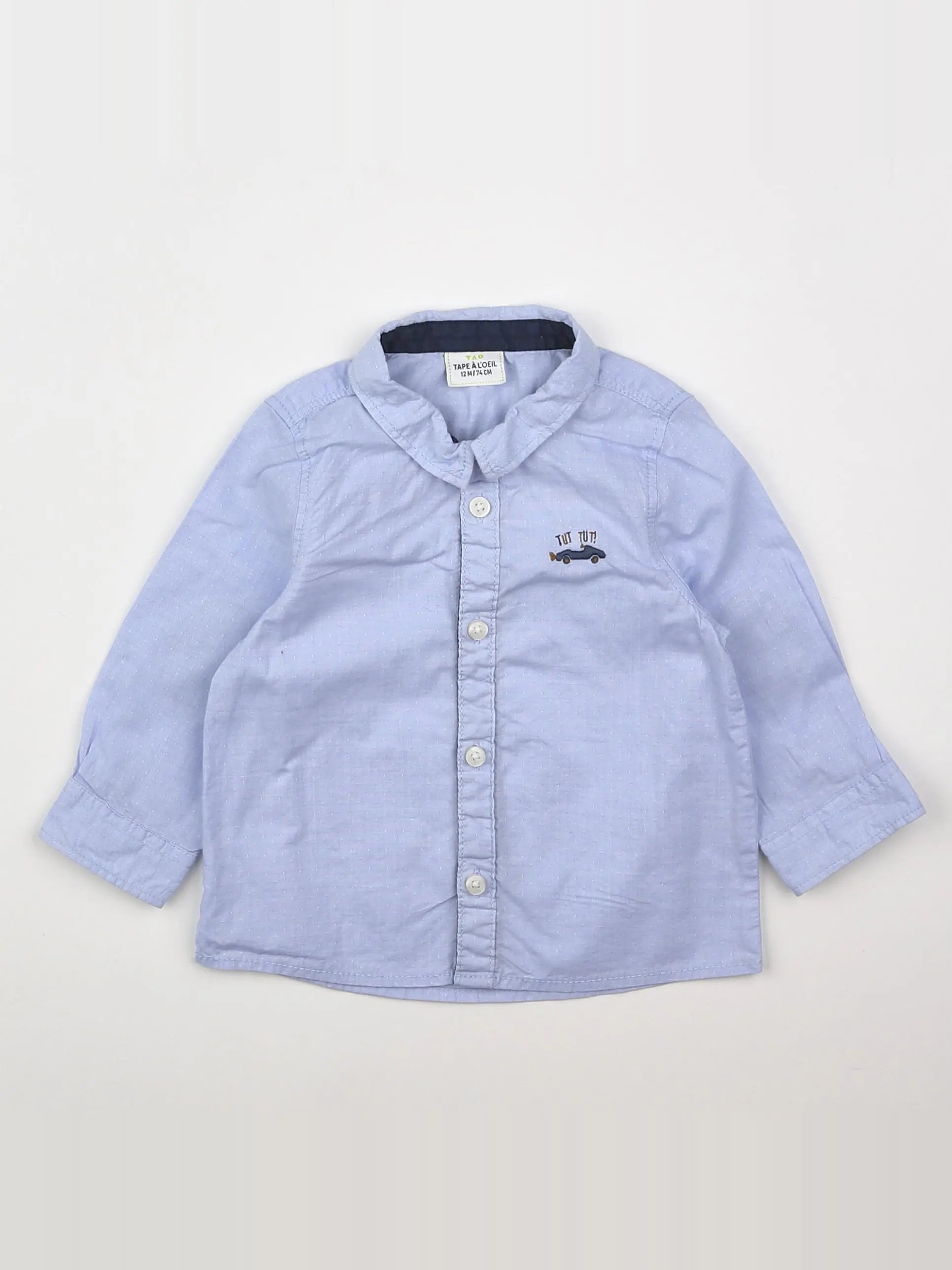 Tape à l'oeil - chemise bleu - 12 mois
