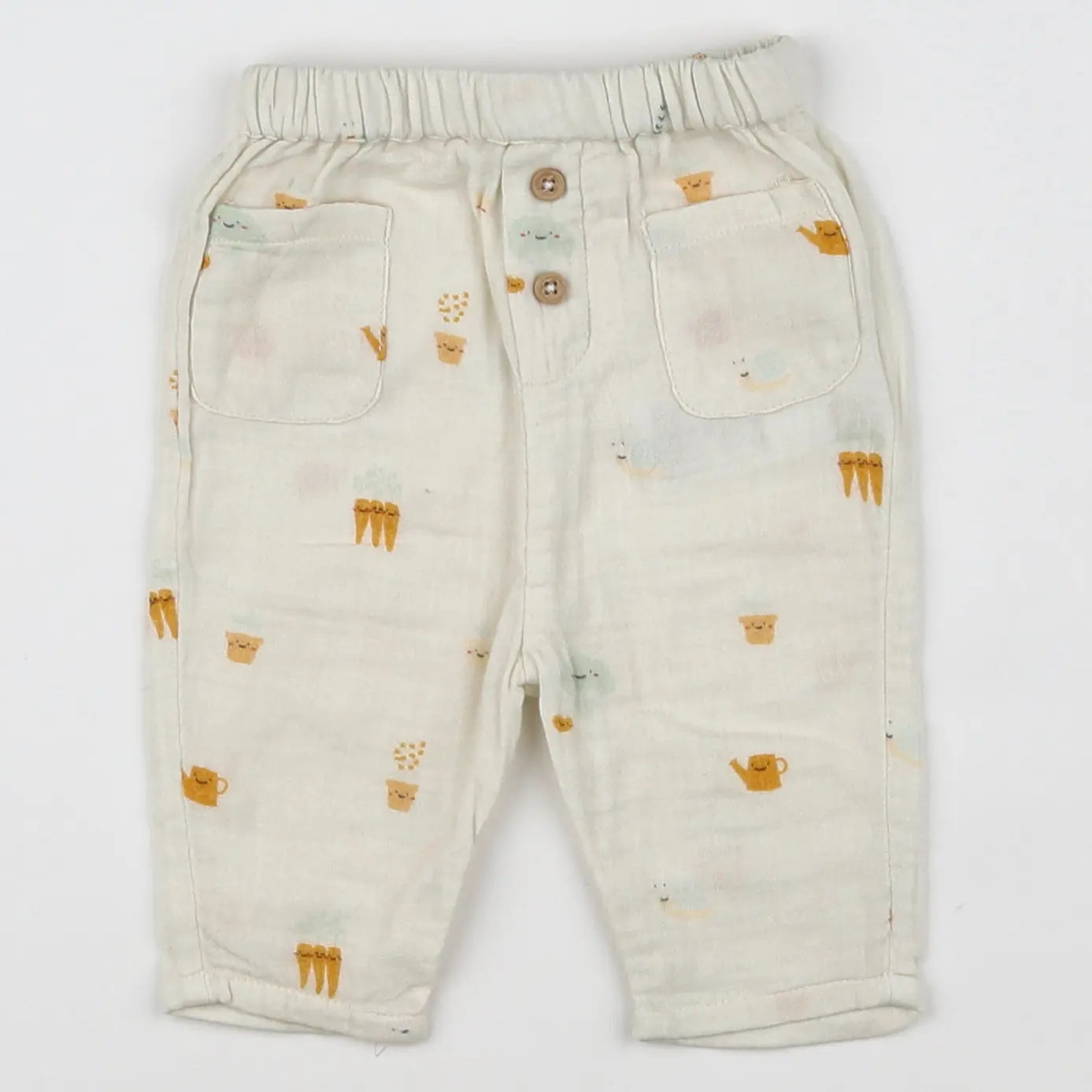 Vertbaudet - pantalon beige - 3 mois