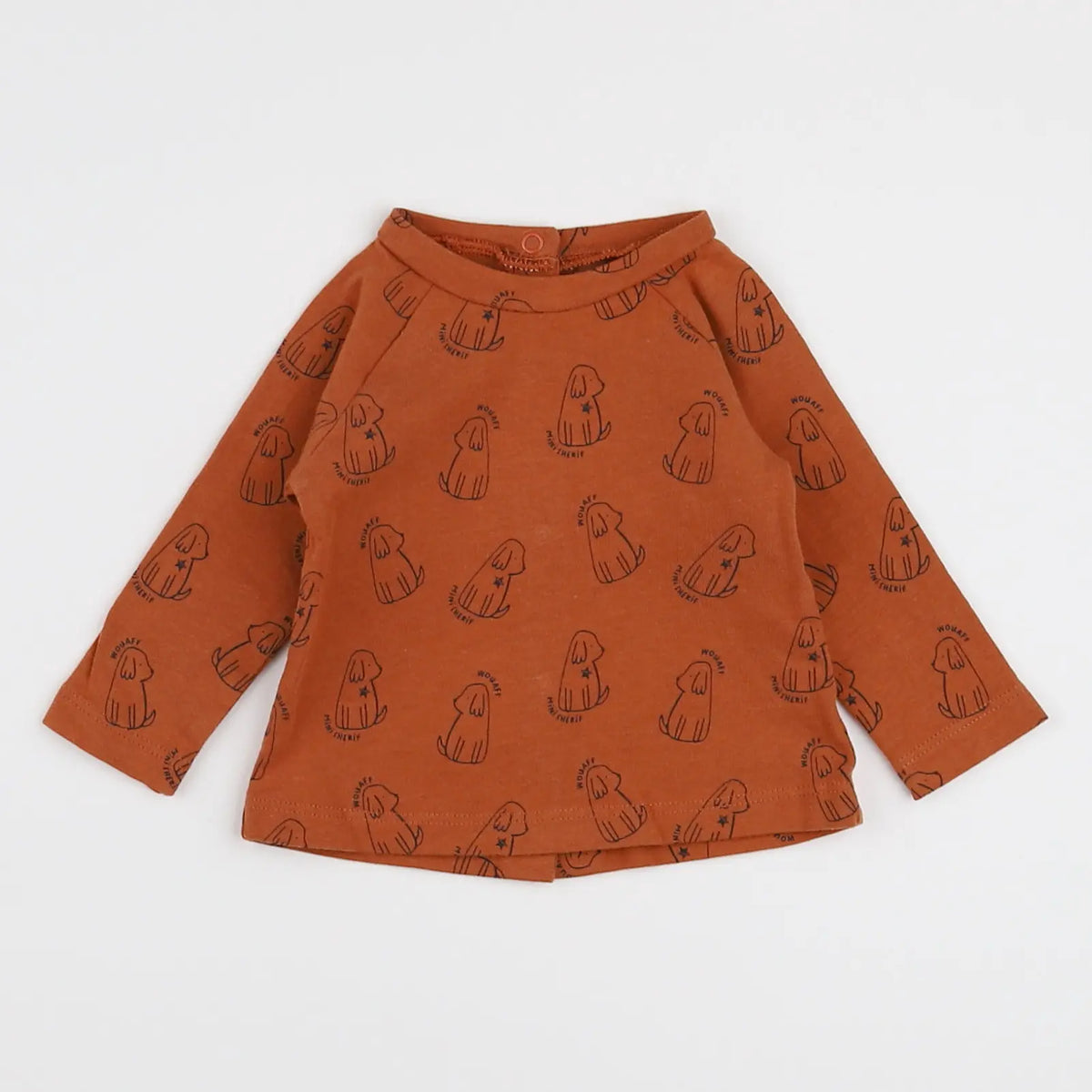 Vertbaudet - tee-shirt marron - 3 mois
