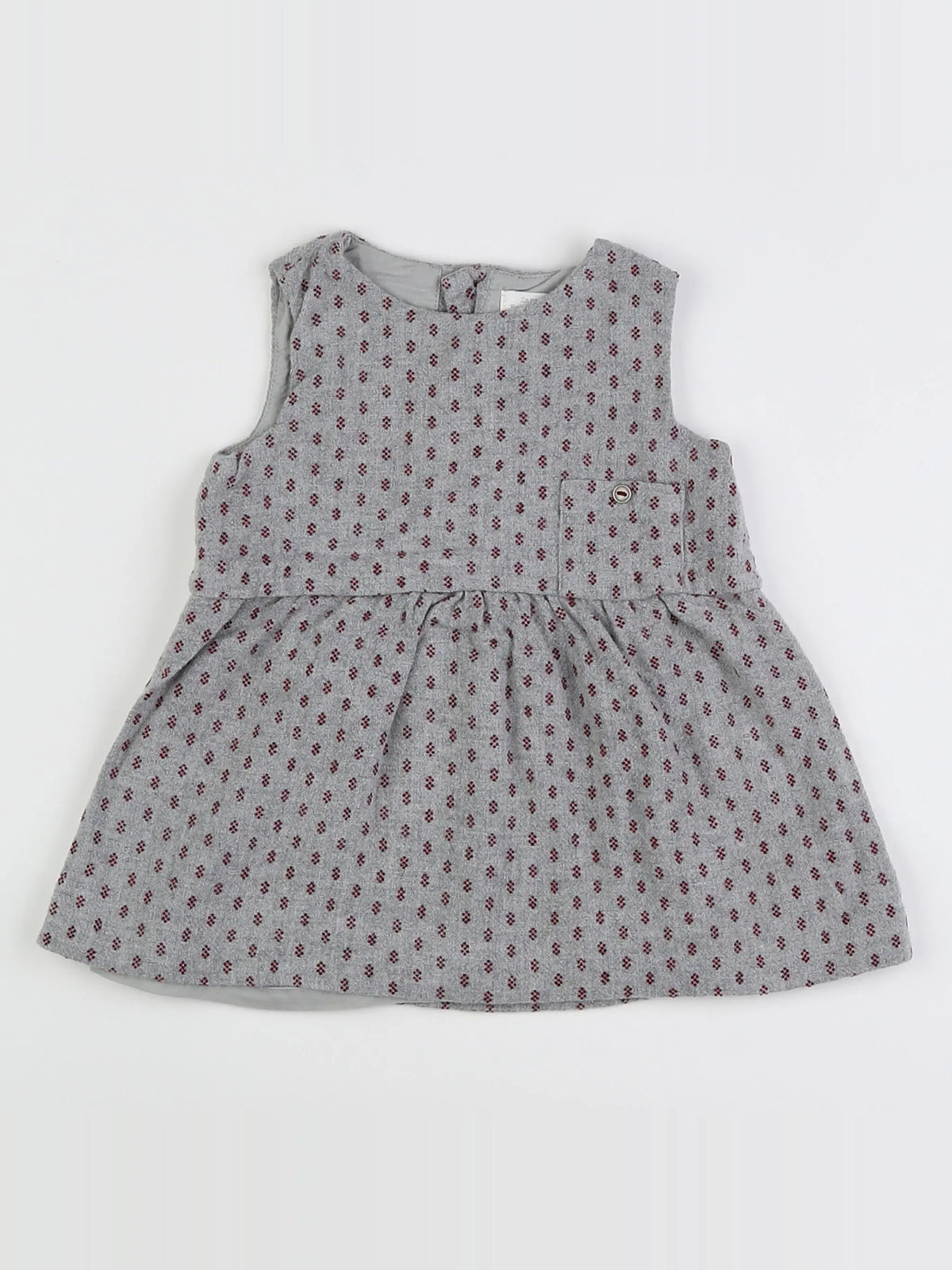 Zara - robe gris - 9/12 mois