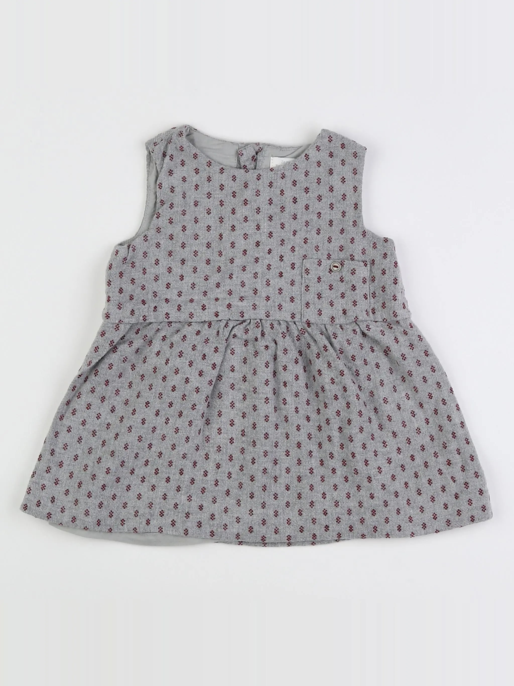 Zara - robe gris - 9/12 mois