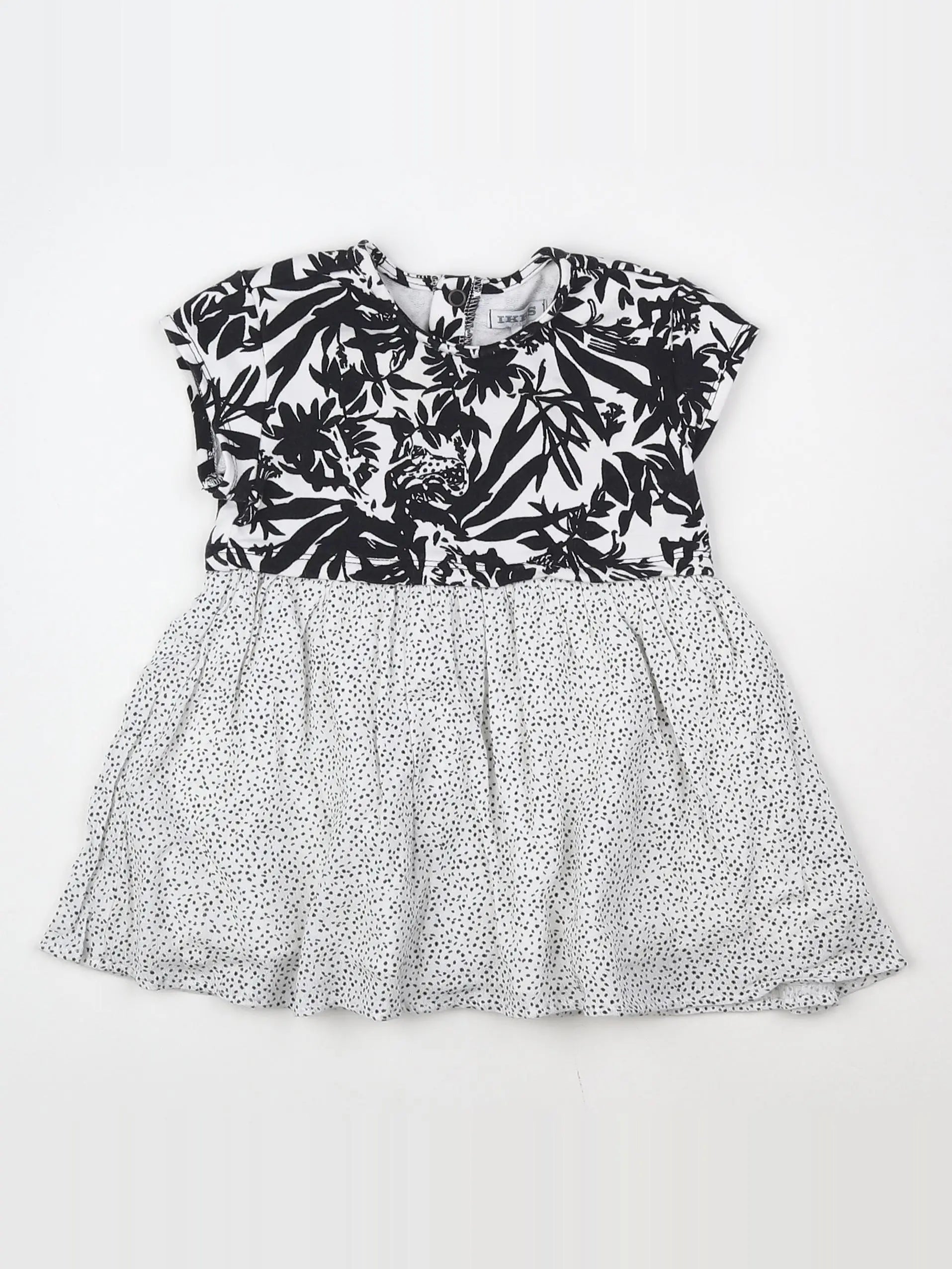 IKKS - robe blanc, noir - 12 mois