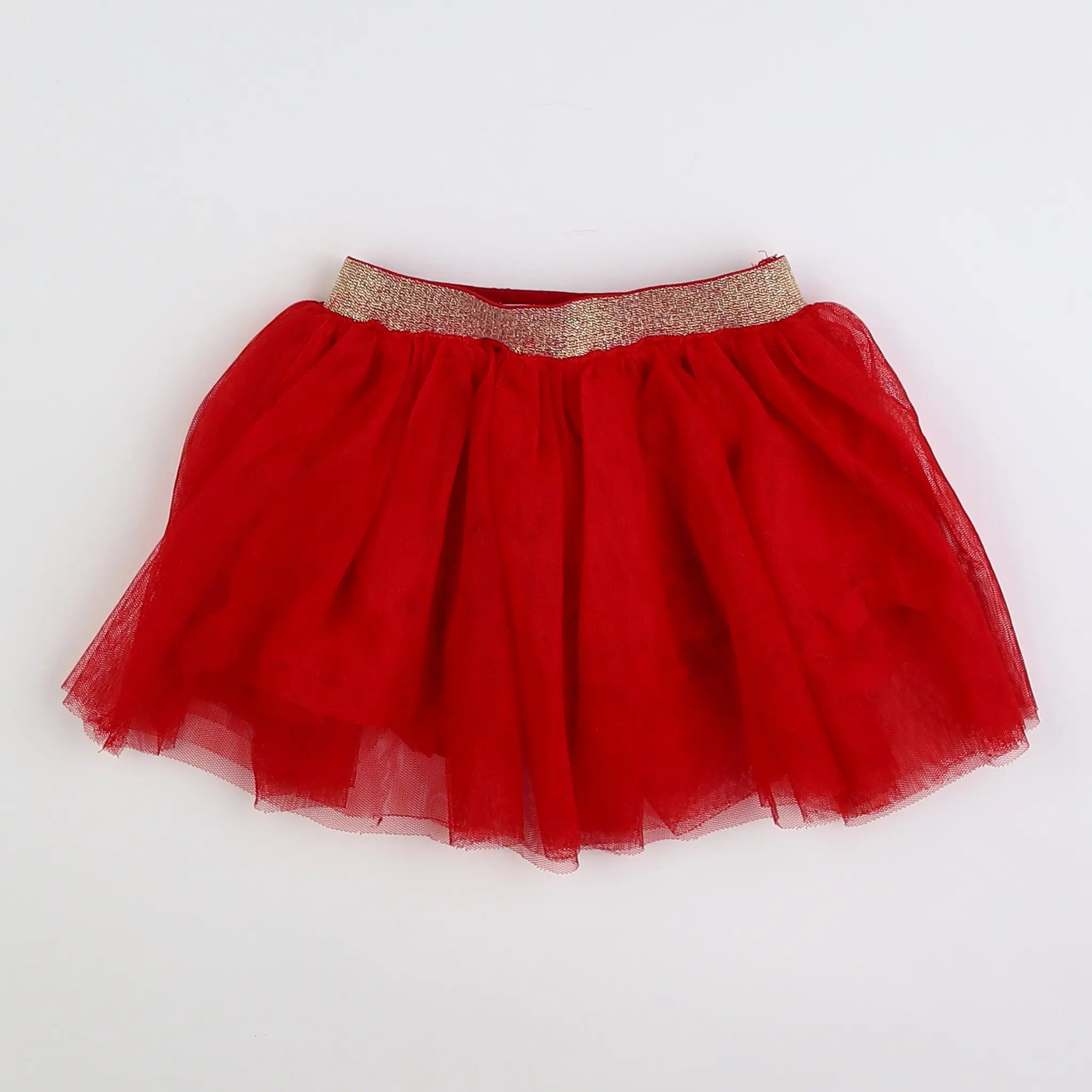 Vertbaudet - jupe rouge - 2 ans
