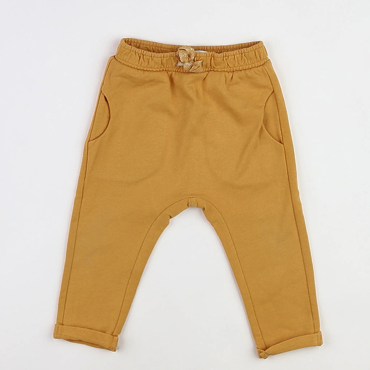 Vertbaudet - pantalon jaune - 9 mois