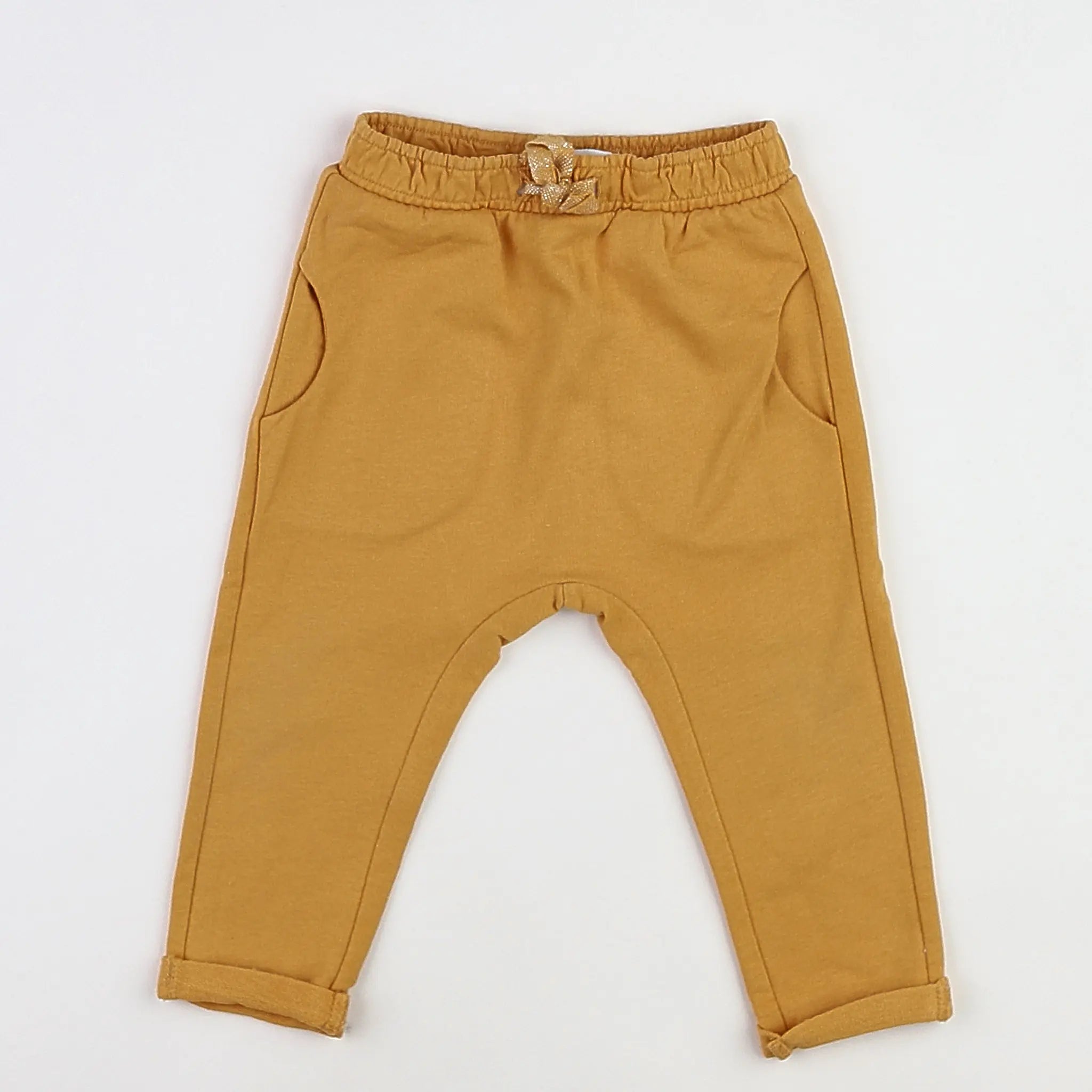 Vertbaudet - pantalon jaune - 9 mois