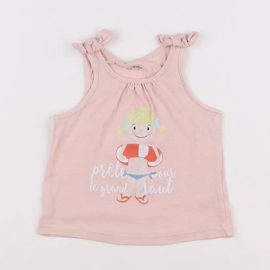Vertbaudet - débardeur rose - 9 mois