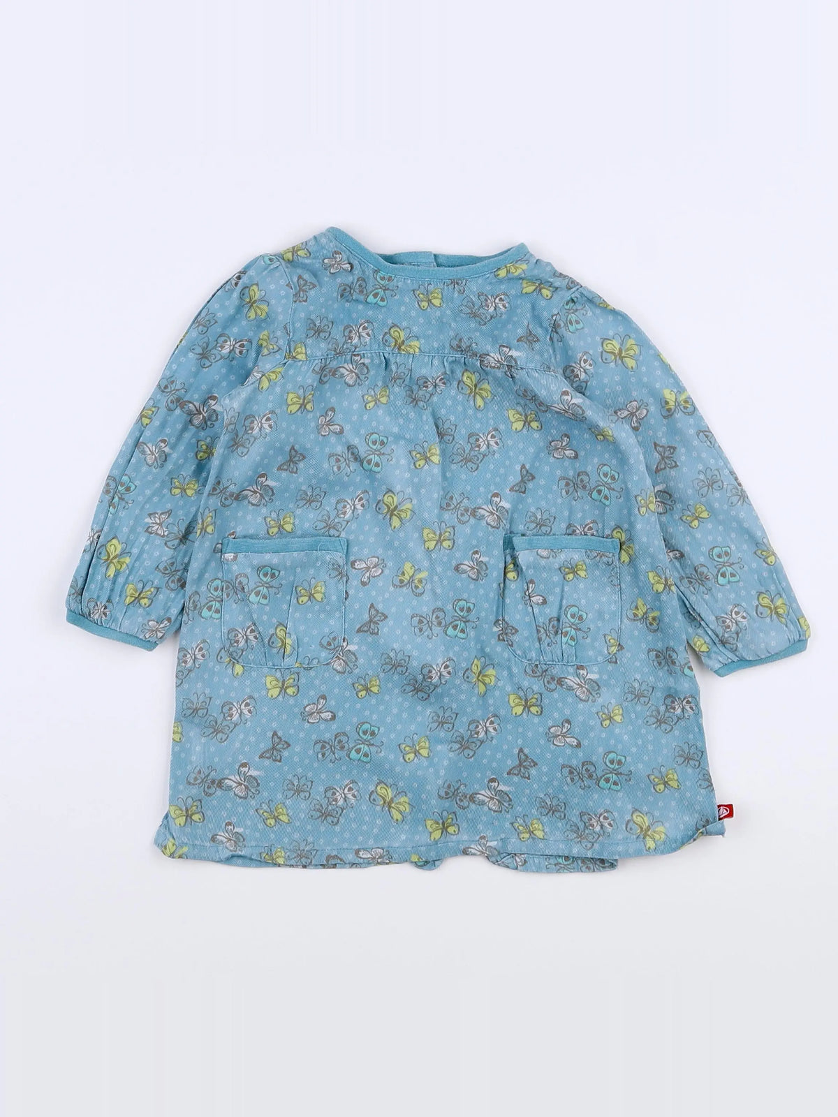 Petit Bateau - robe bleu - 12 mois
